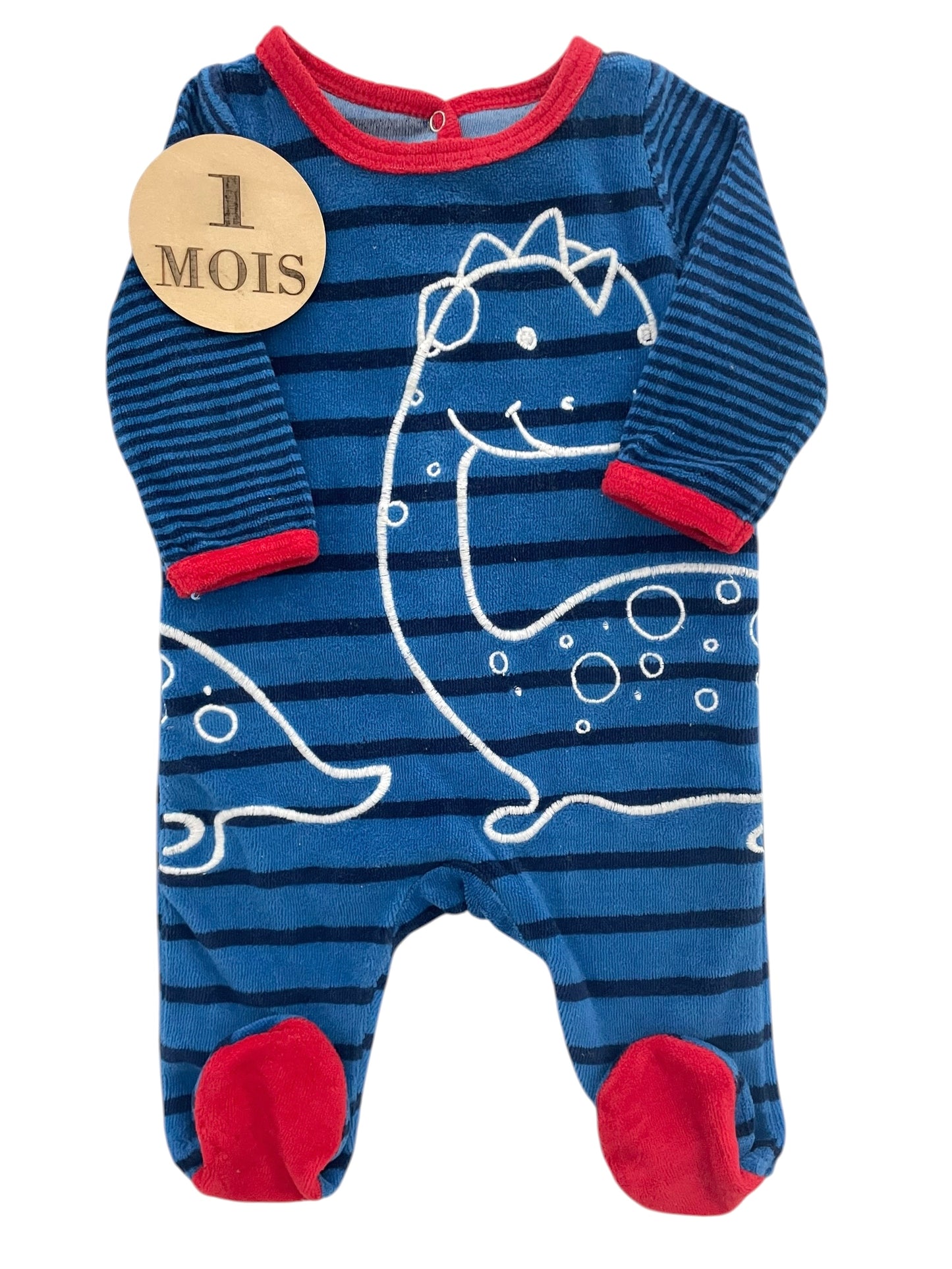 Pyjama velours, bleu, Dino, Orchestra