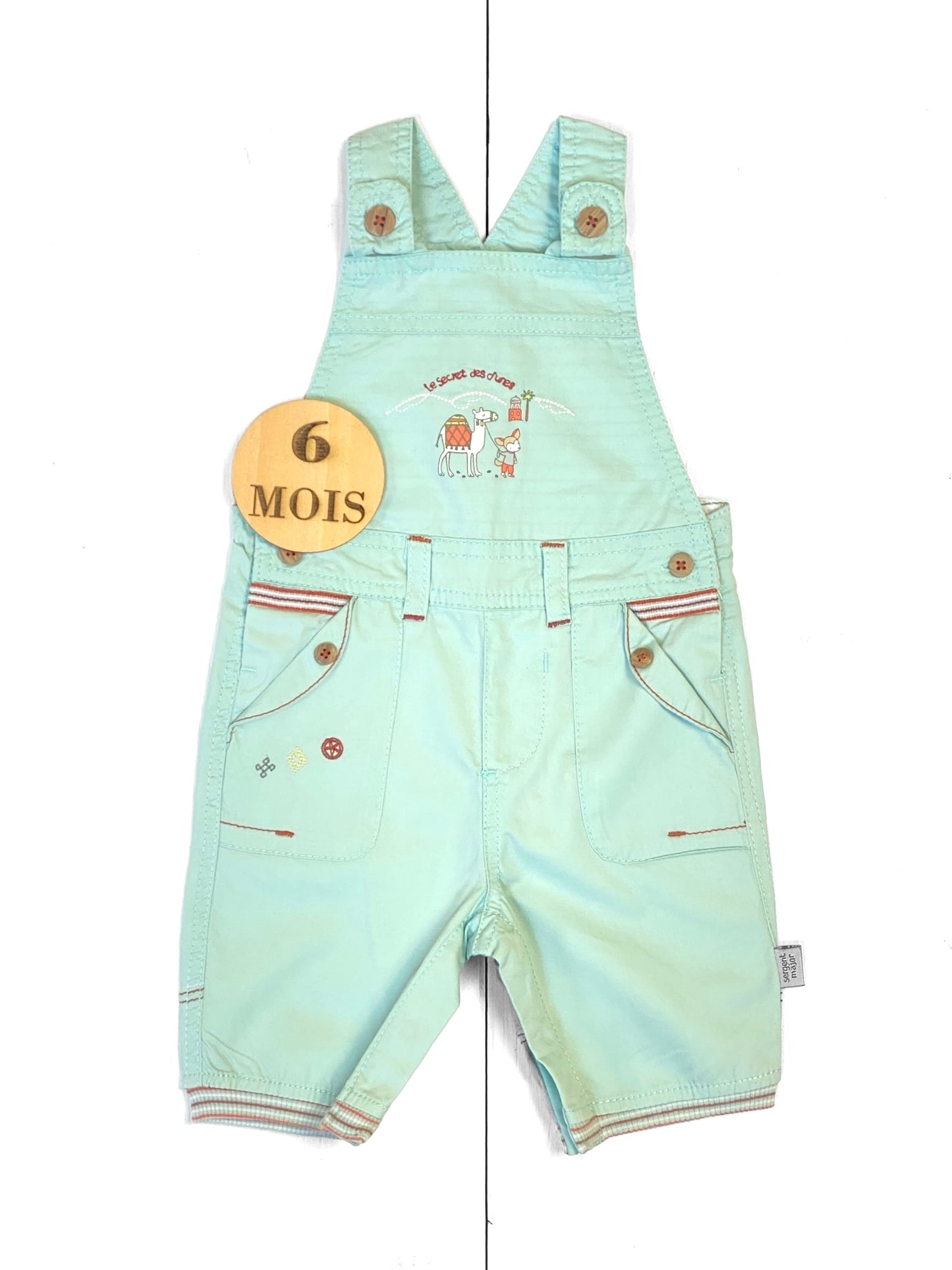 Salopette short vert d’eau, Sergent Major