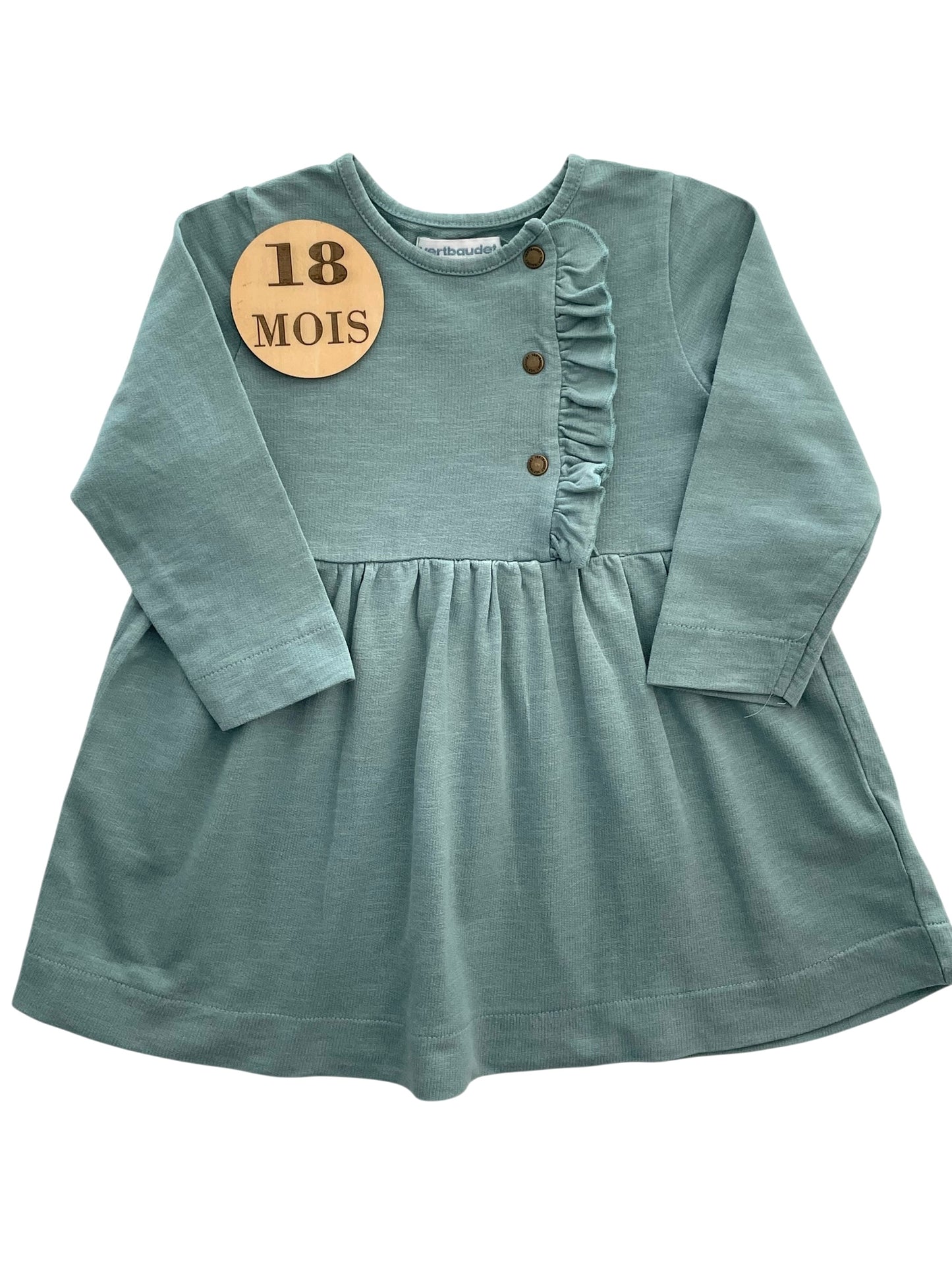 Robe molleton, bleue, Vertbaudet