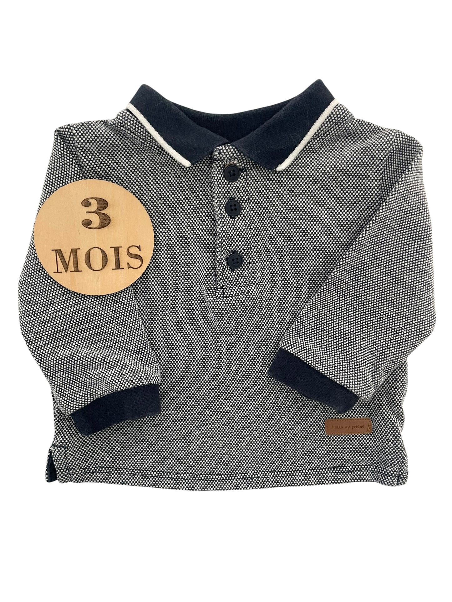 Polo gris et bleu-nuit, Kiabi