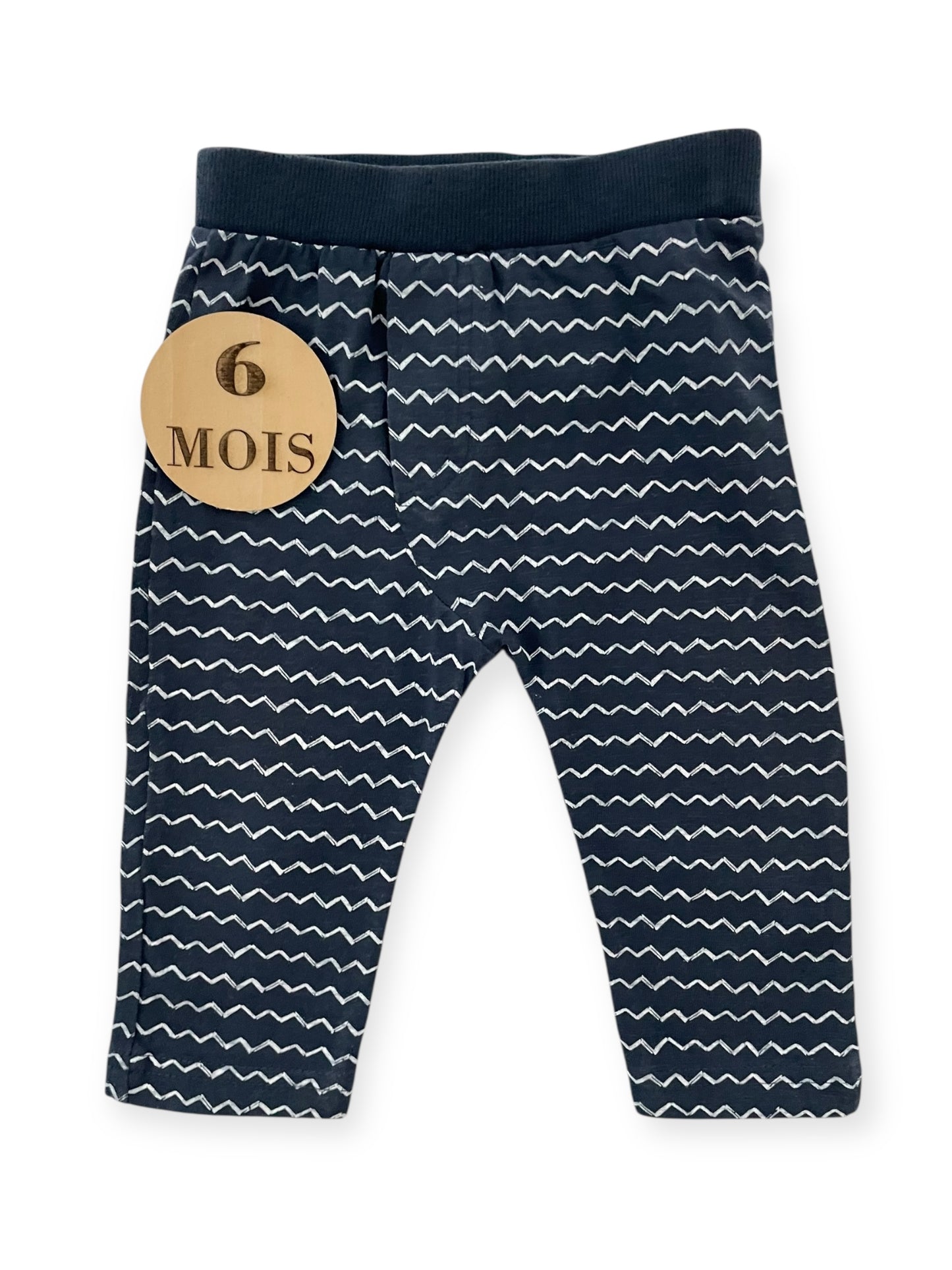 Pantalon bleu-nuit, rayé, boîte à malices