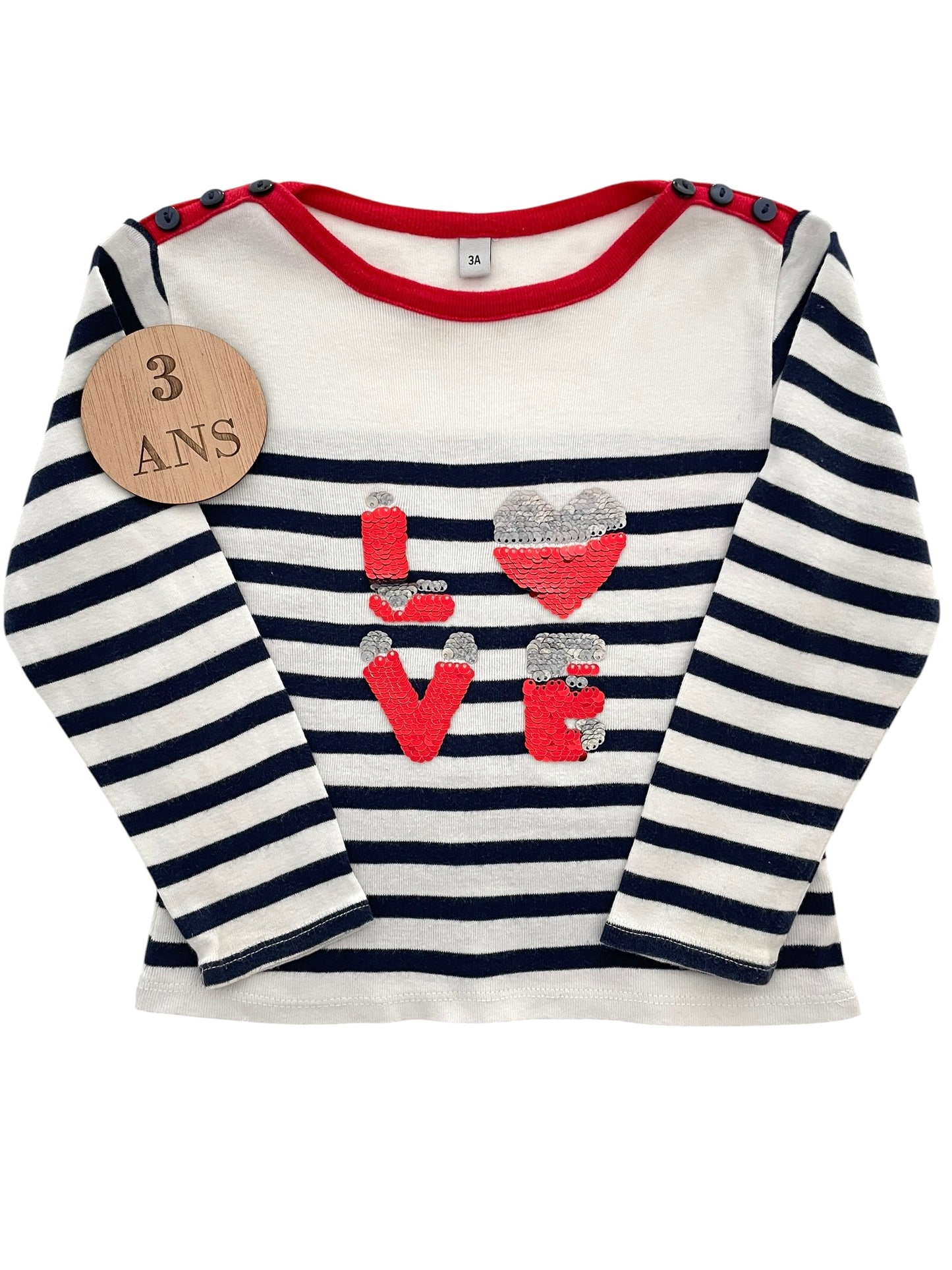 Tee-shirt rayé, Love