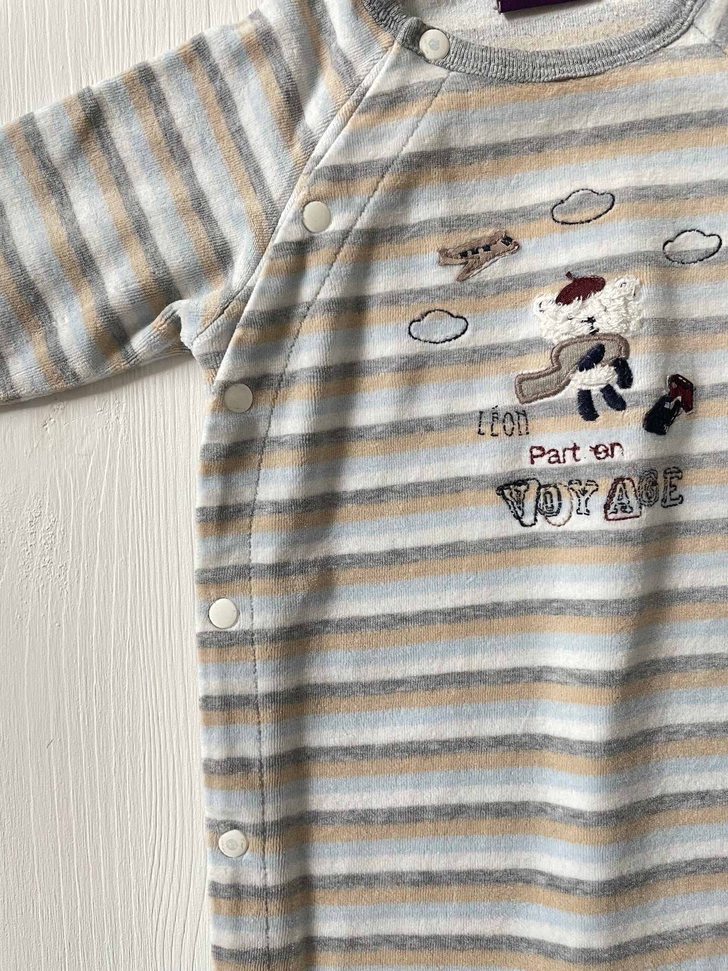 Pyjama velours, rayé, Sergent Major