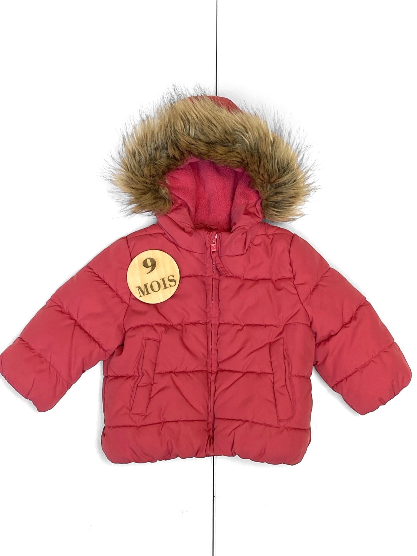 Doudoune rose, doublée polaire, La Redoute