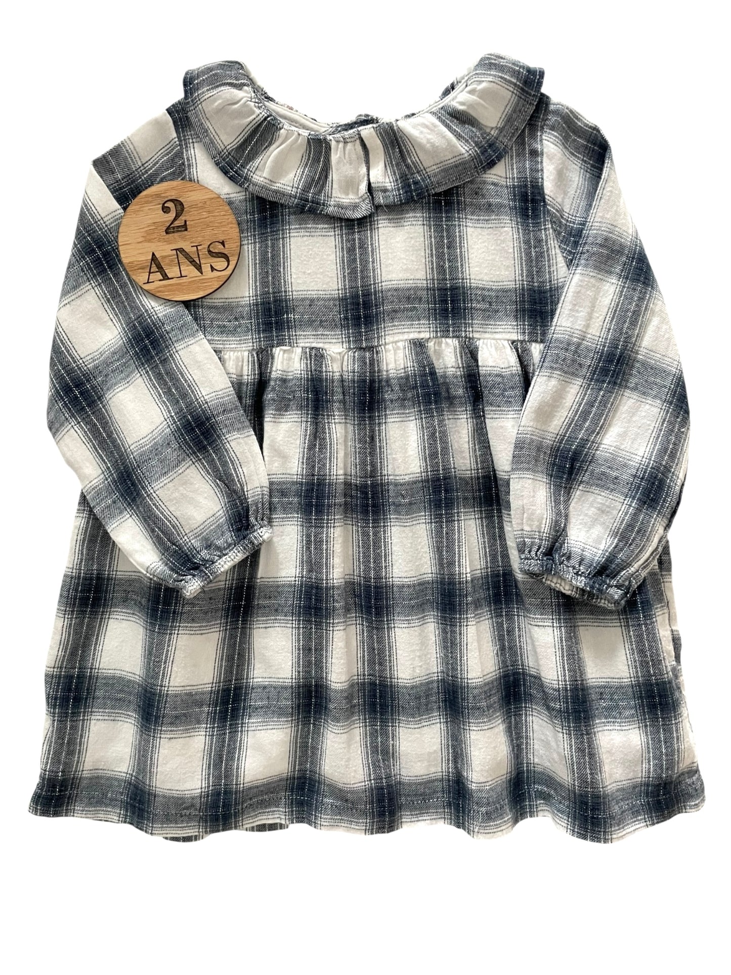 Robe doublée, à carreaux, Vertbaudet