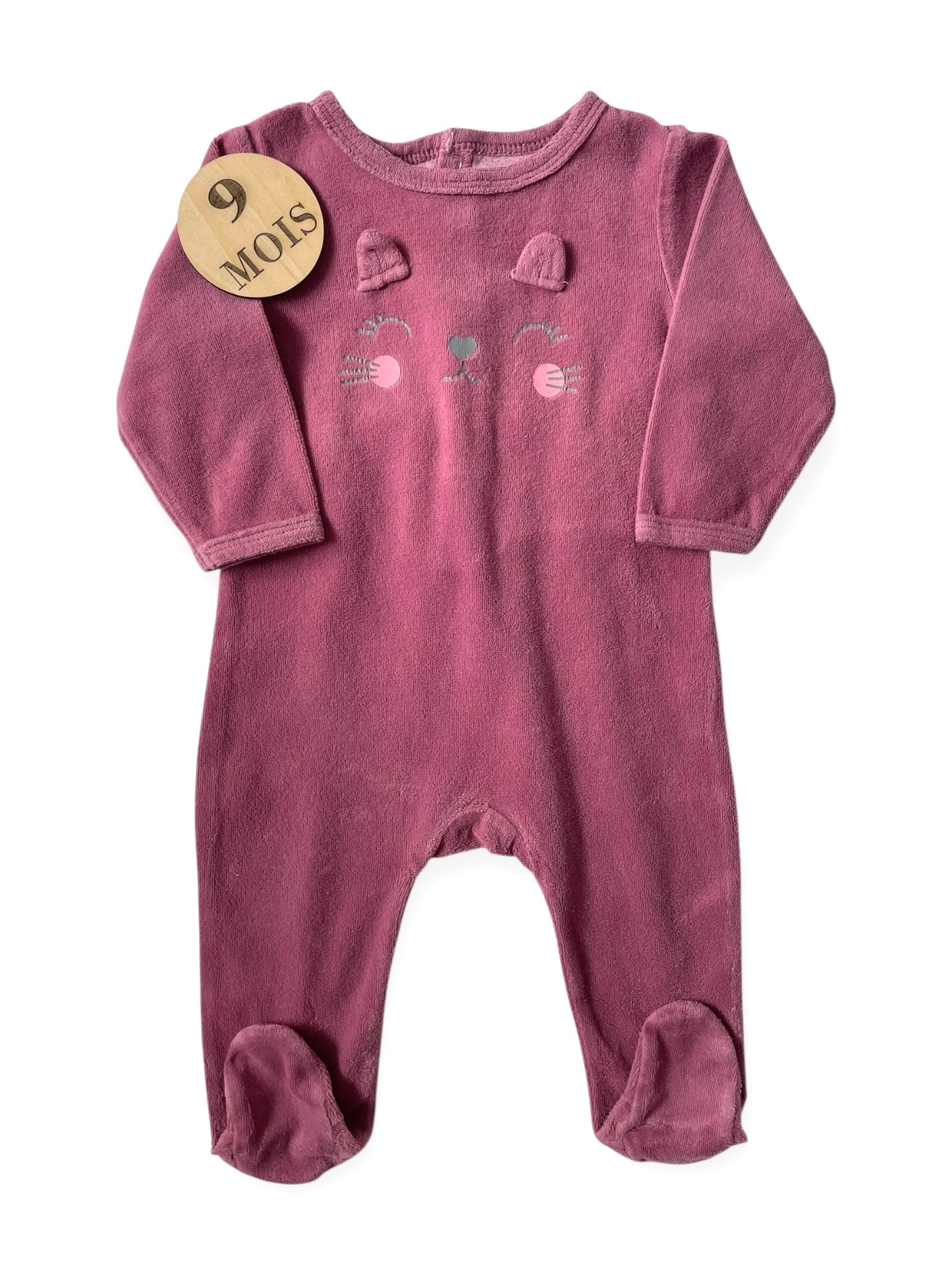 Pyjama velours rose foncé, Kimbaloo