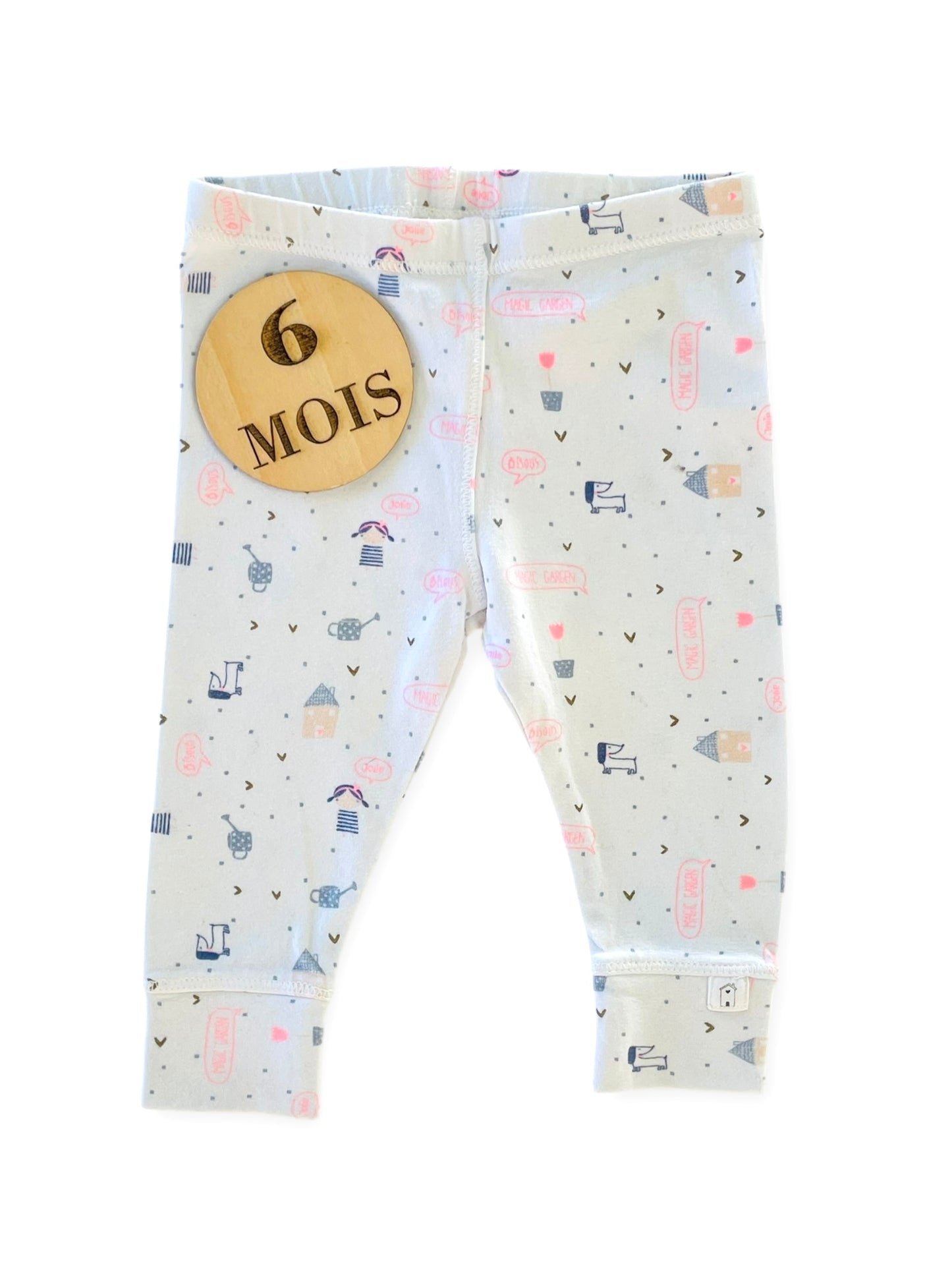 Legging blanc à motif, TAO