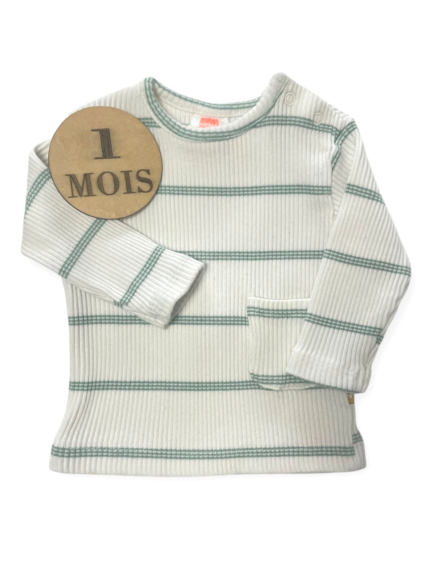Pull fin, écru, rayé, Héma
