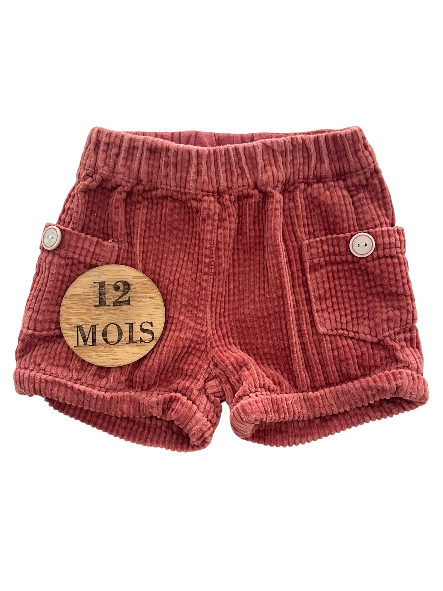 Short velours, rouge brique, Absorba