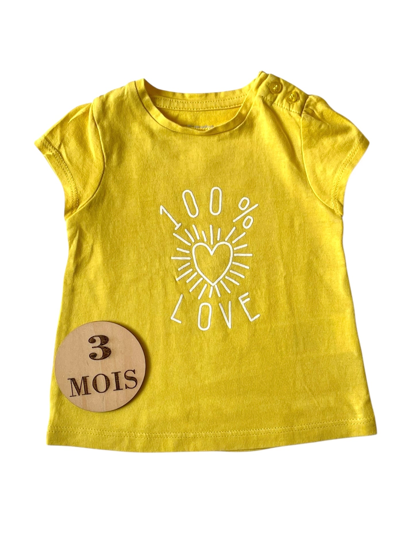Tee-shirt jaune, Vertbaudet