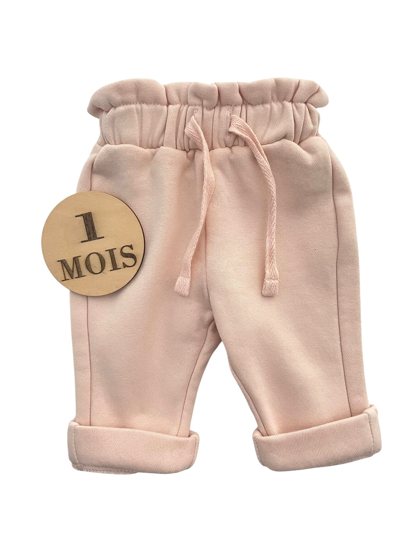 Pantalon doublé polaire, rose nude, TAO