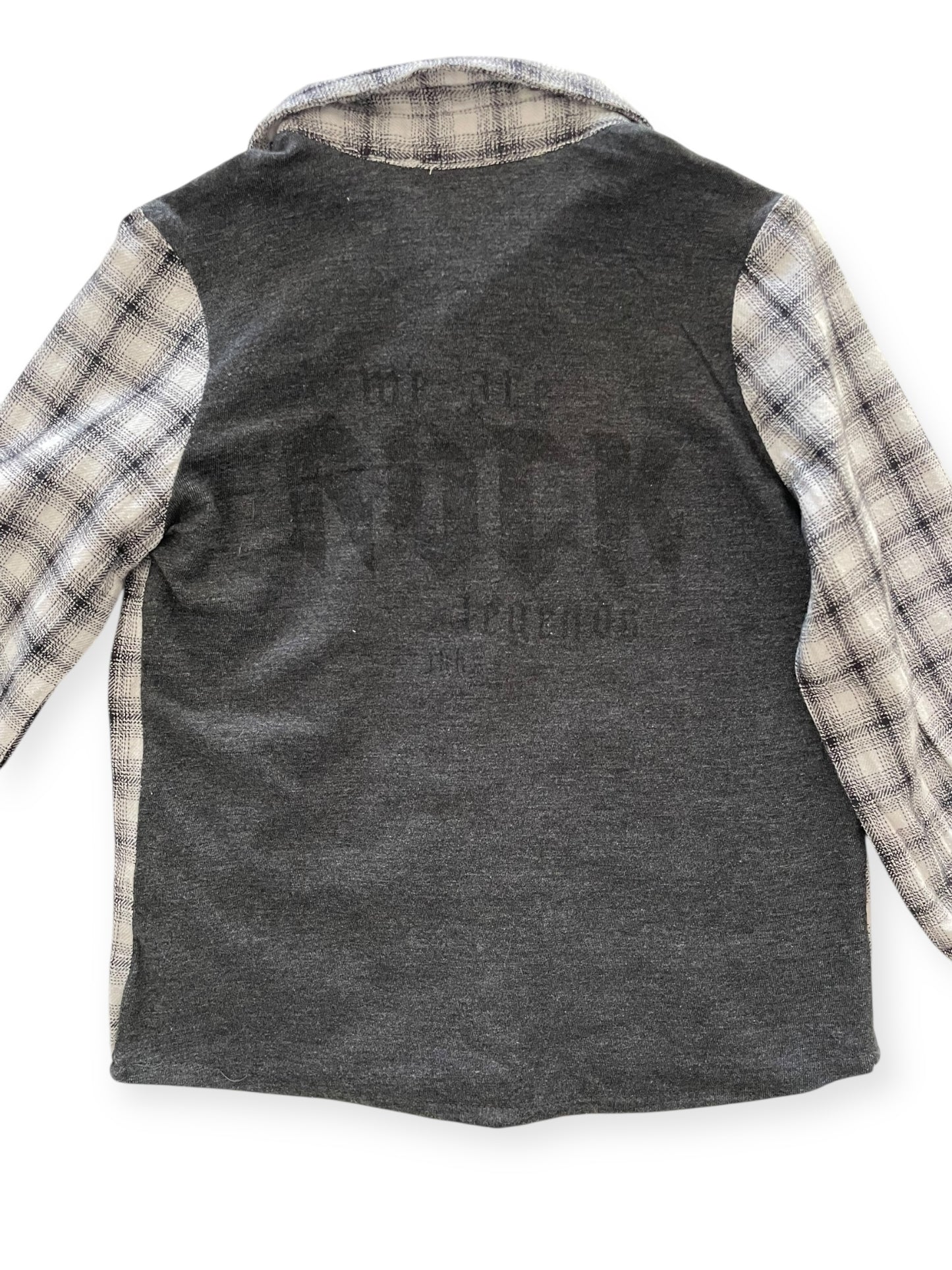 Chemise à carreaux, grise, IKKS