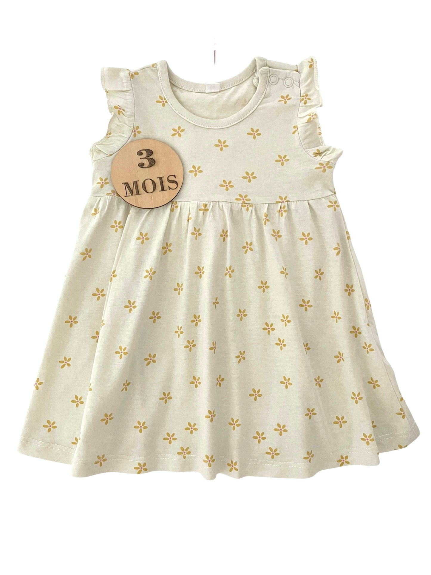 Robe crème fleurie, Zeeman