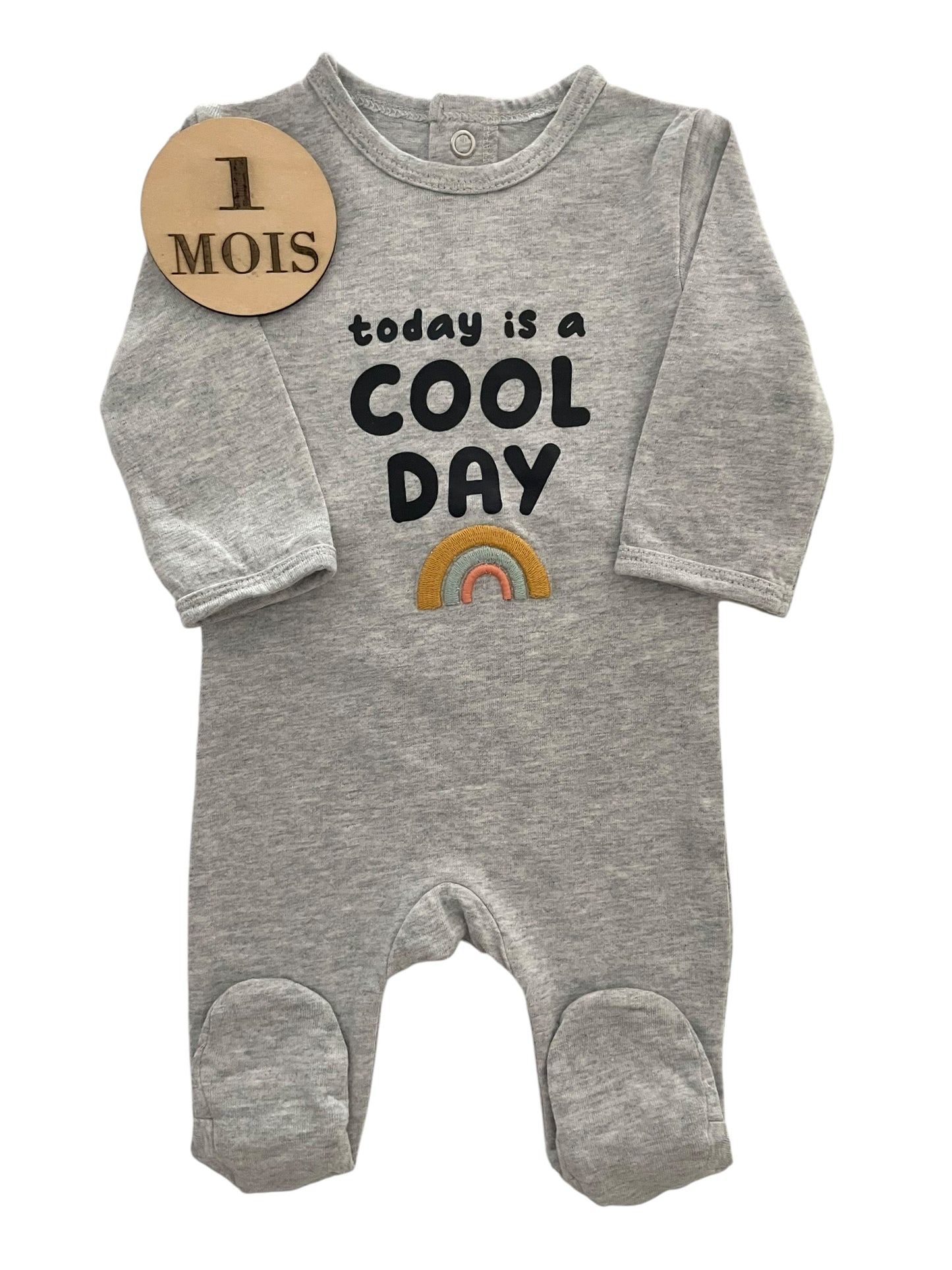 Pyjama coton, gris, Kiabi