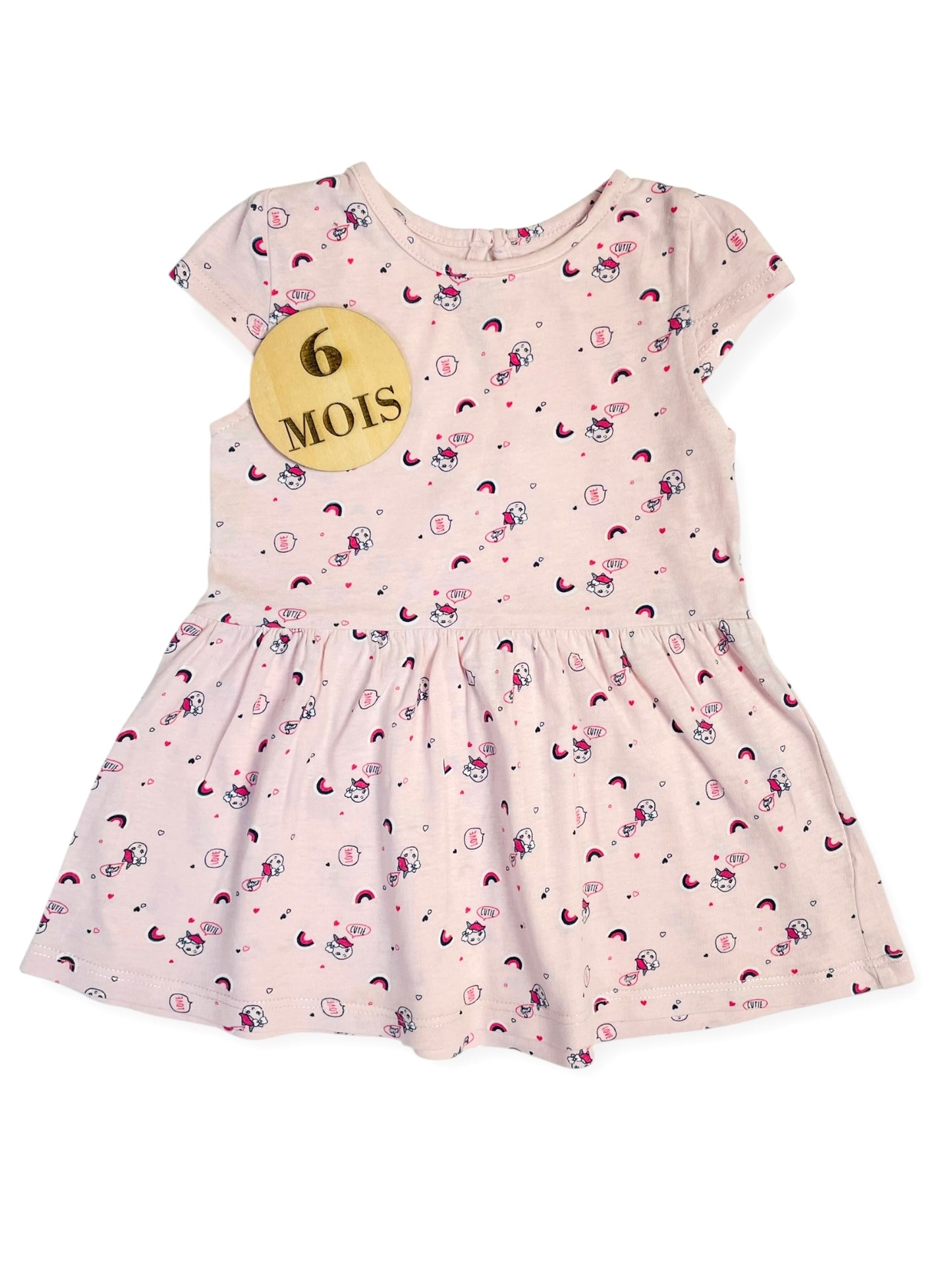 Robe rose licorne, Pat et ripaton