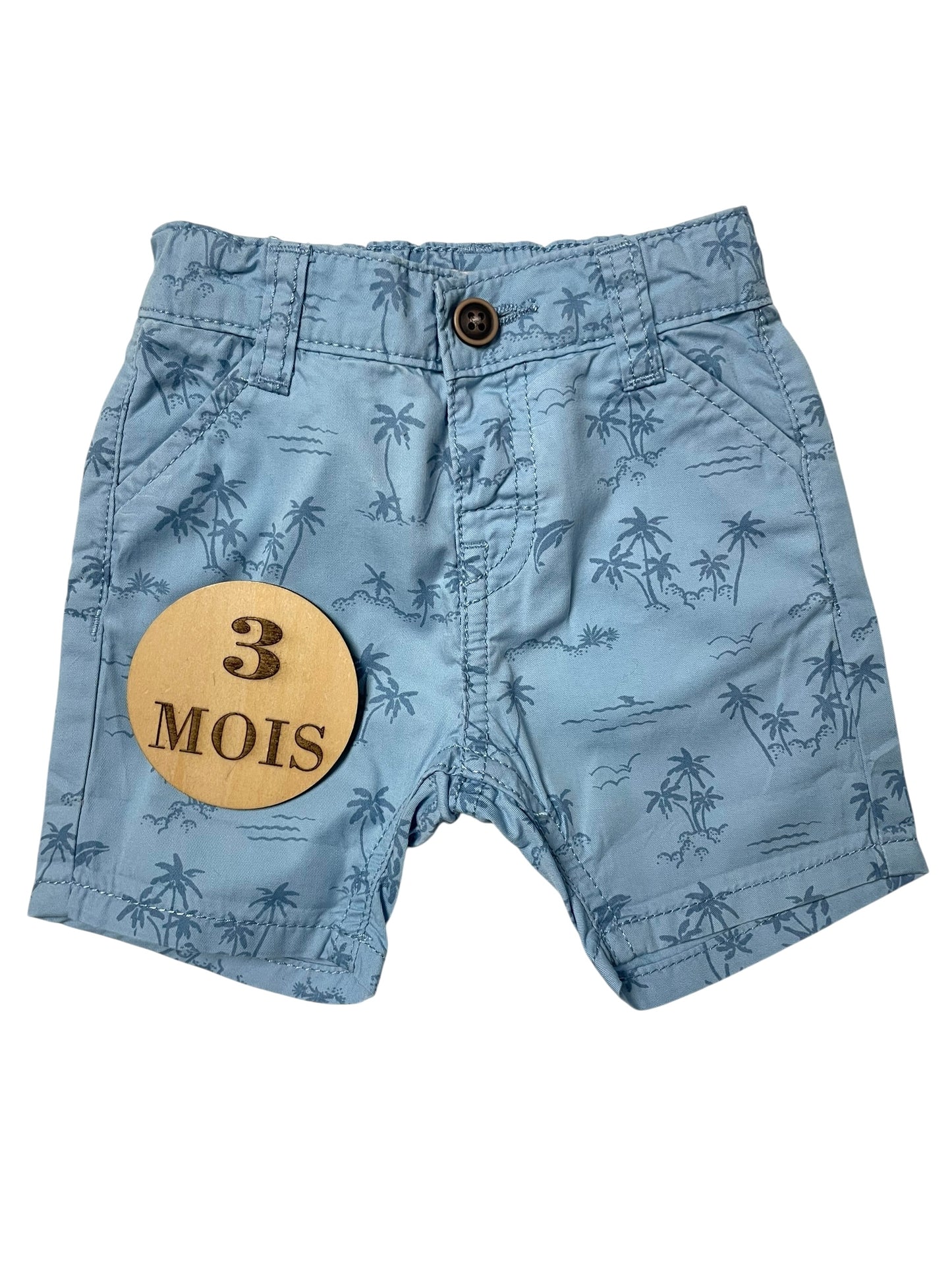 Short en toile, bleu, Gémo