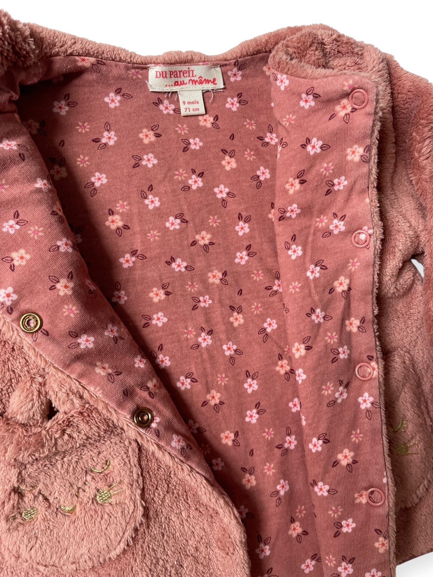 Gilet / veste en velours, vieux rose, DPAM