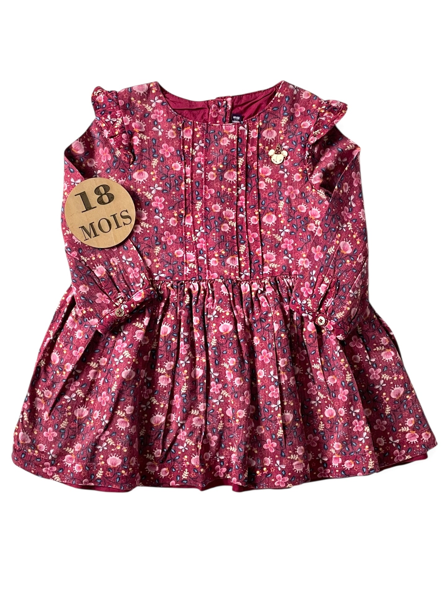 Robe / tunique, doublée, fleurie, Sergent Major