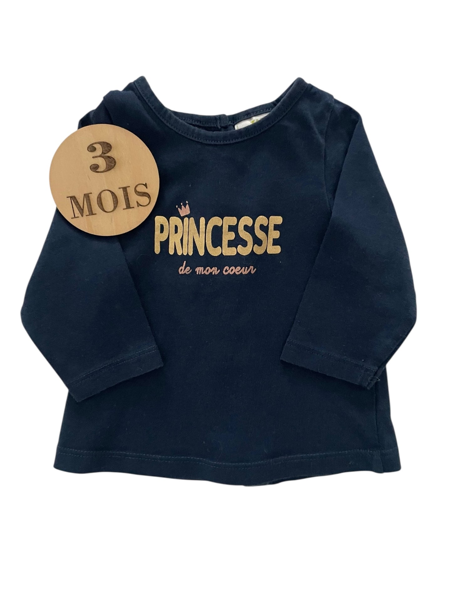 Tee-shirt, bleu-marine, TAO