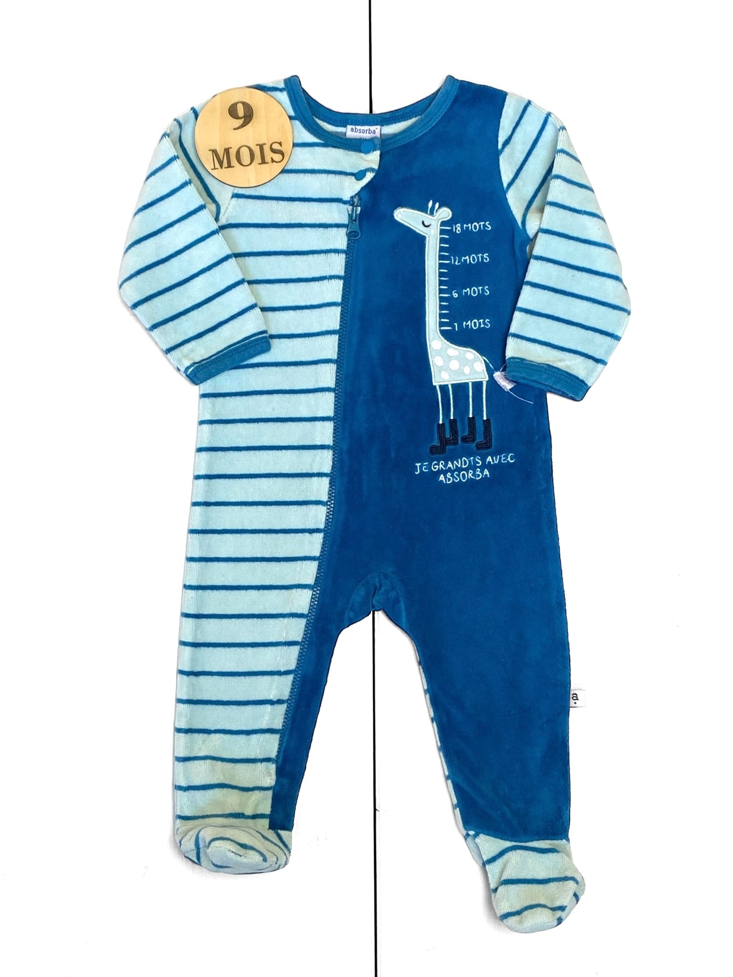 Pyjama velours bleu, Absorba