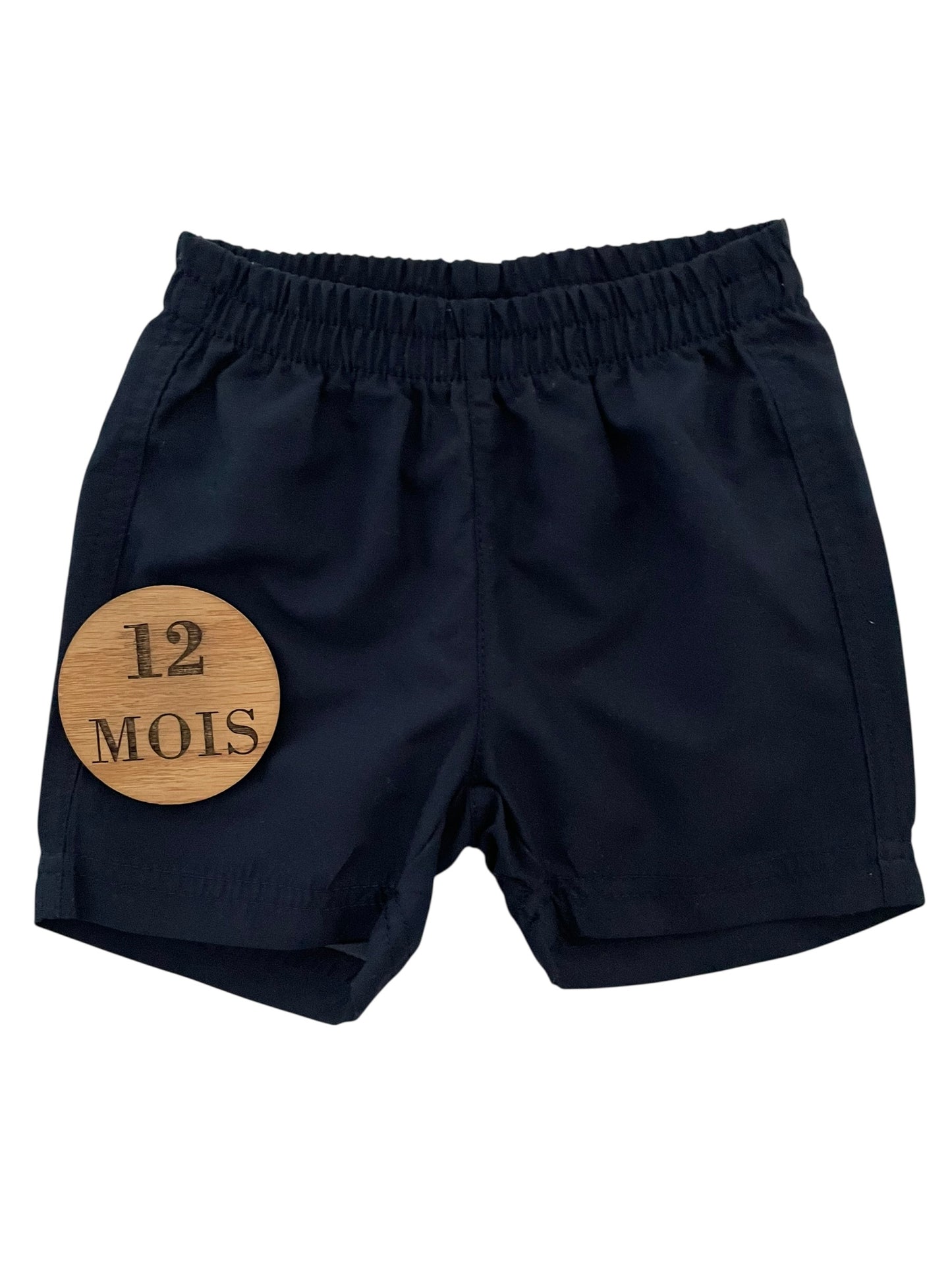 Short en toile, bleu-nuit