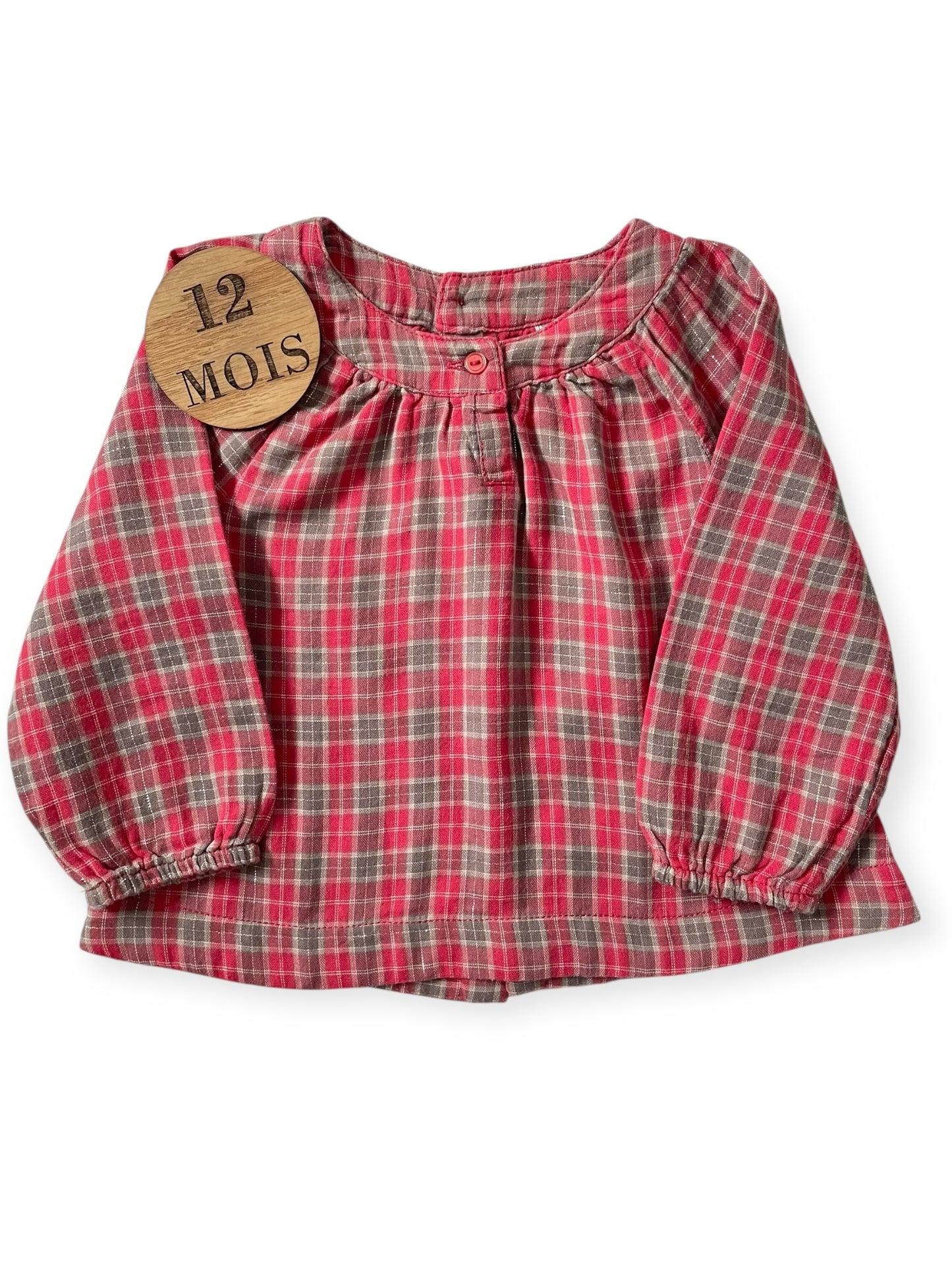 Blouse rouge à carreaux, Obaïbi