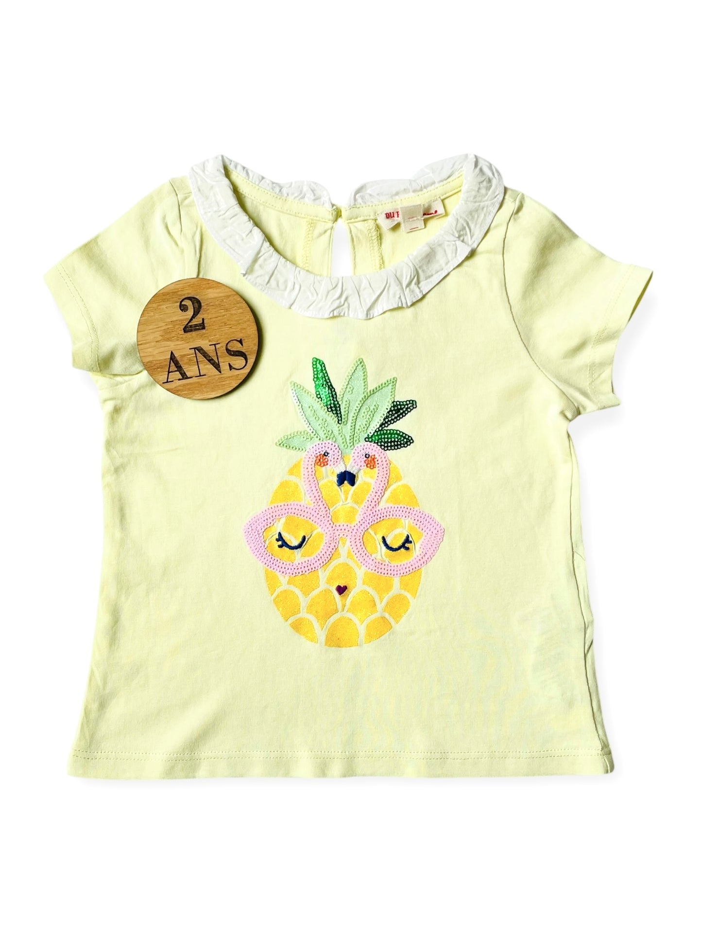 Tee-shirt jaune à col, DPAM