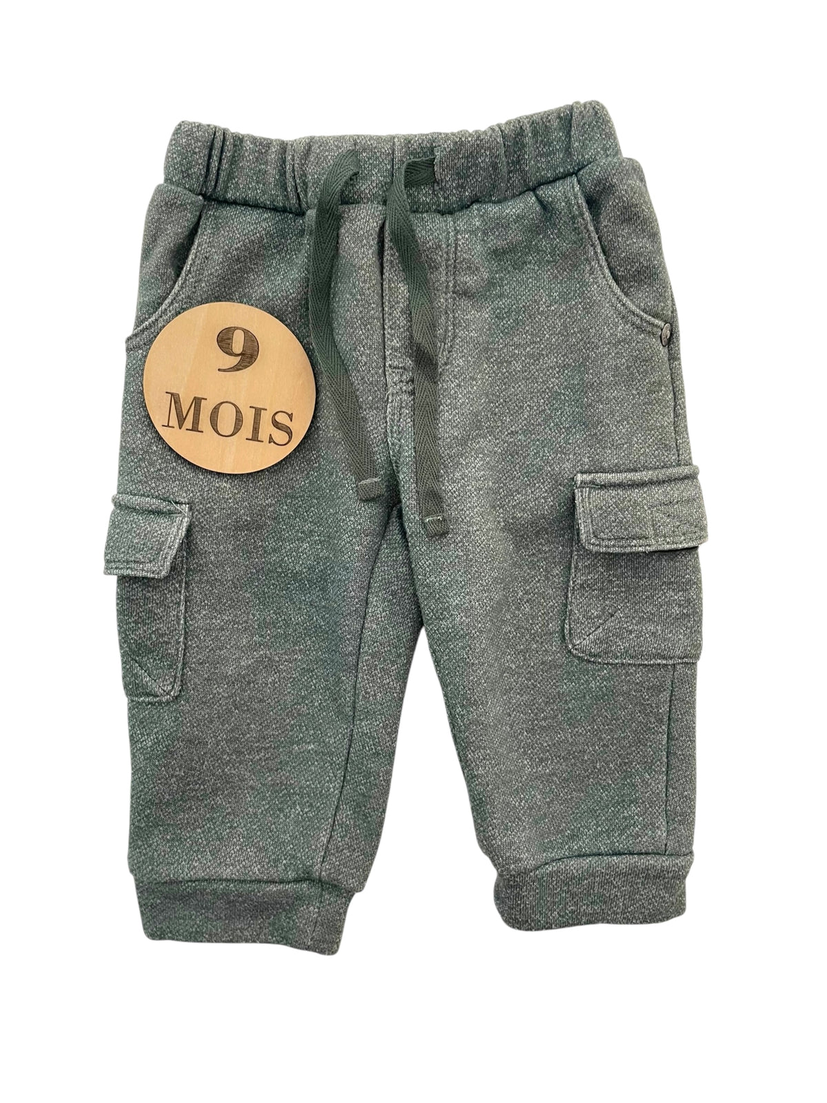 Pantalon cargo, épais, gris-vert, Boboli