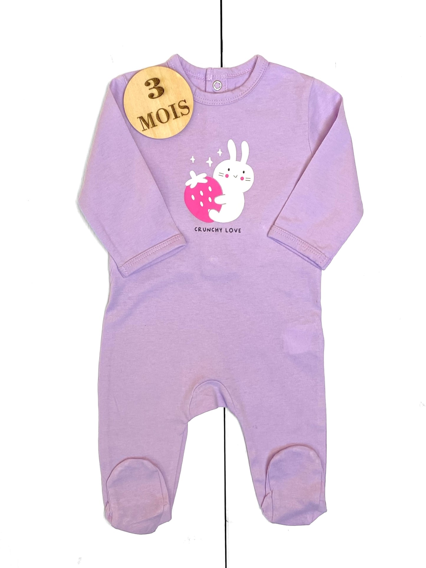 Pyjama coton, violet, Kiabi