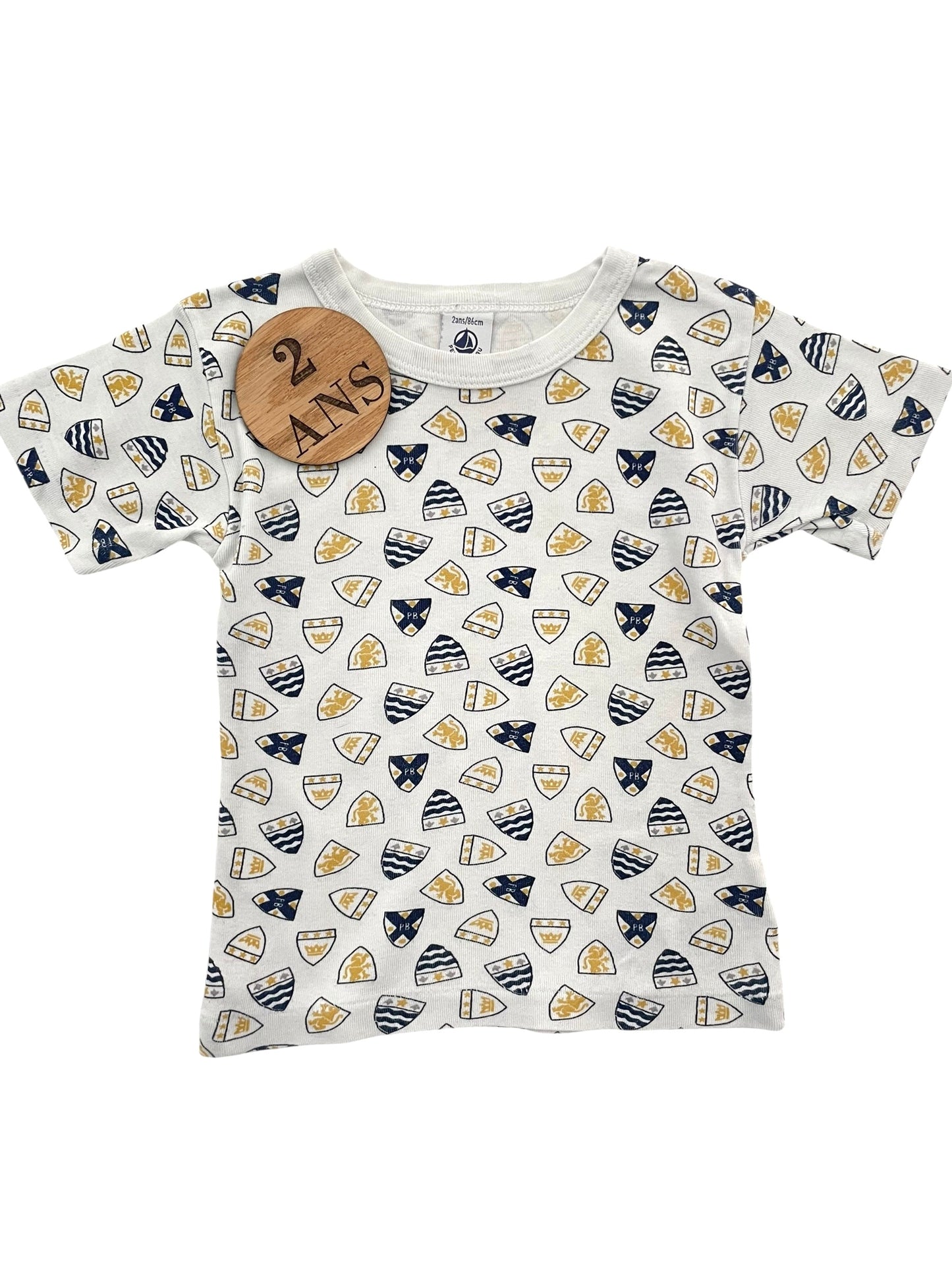 Ensemble 3 pièces, été / chemise, tee-shirt et short, 2 ans