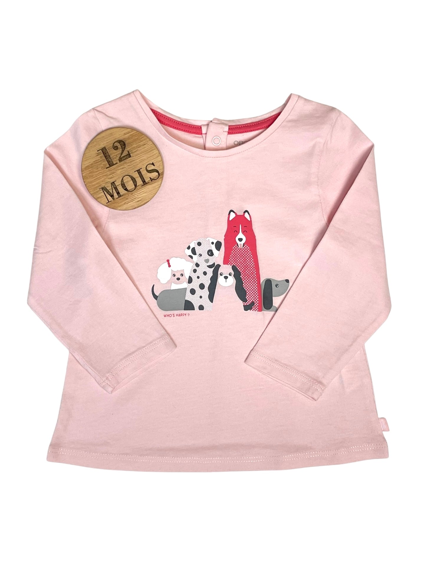 Tee-shirt rose, chiens, Obaïbi
