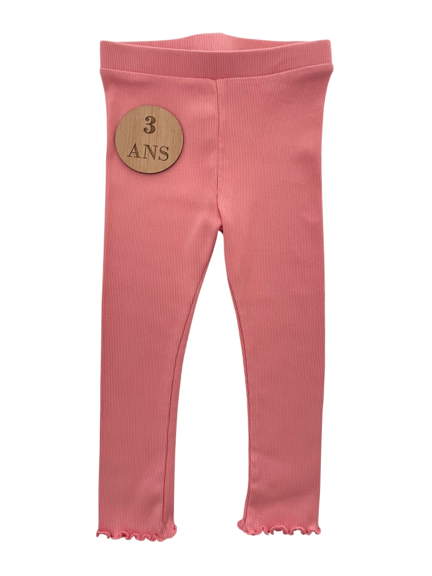 Legging côtelé, rose, Kiabi