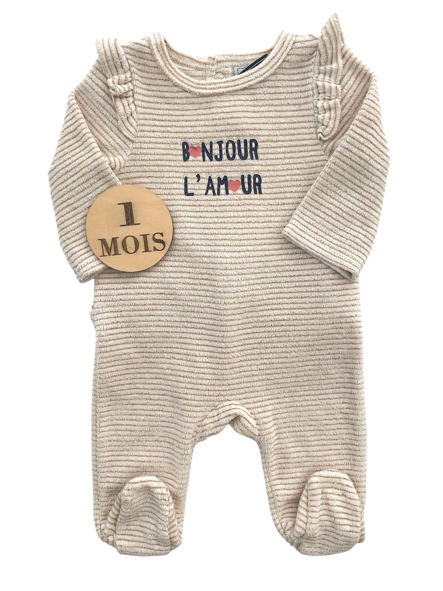 Pyjama velours, rayé, pailleté, TAO