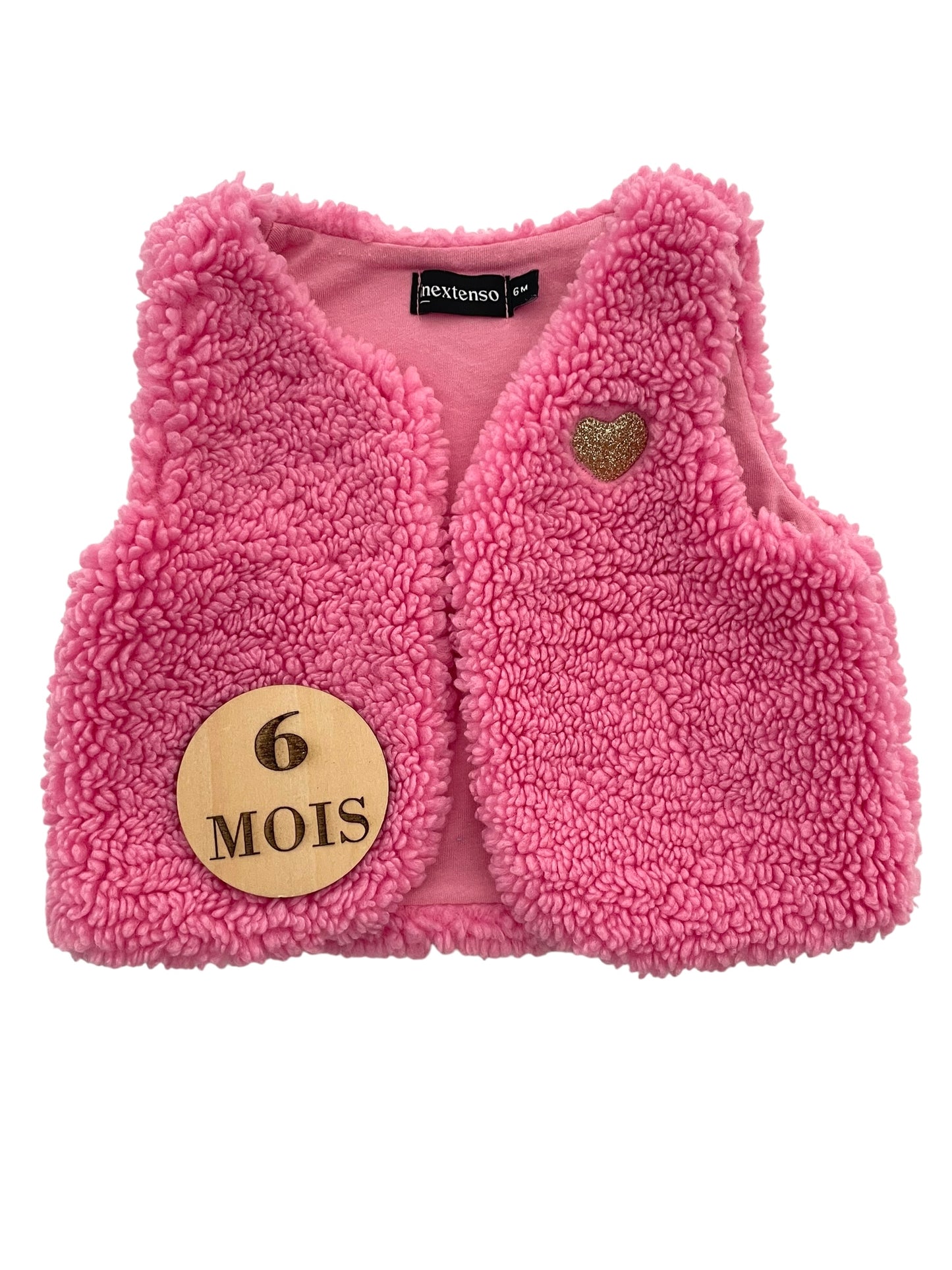 Gilet sans manche, rose, In extenso