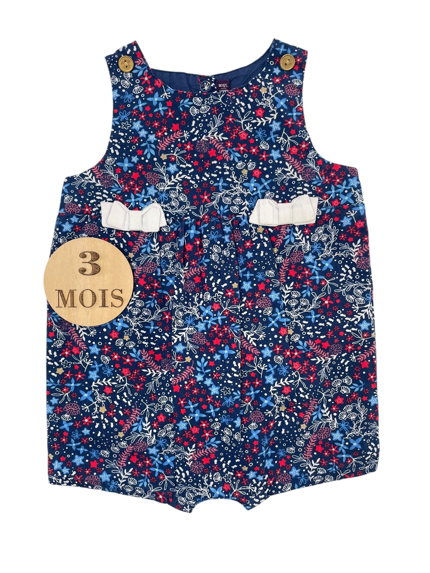 Combishort fleurie, bleu-marine, Sergent Major