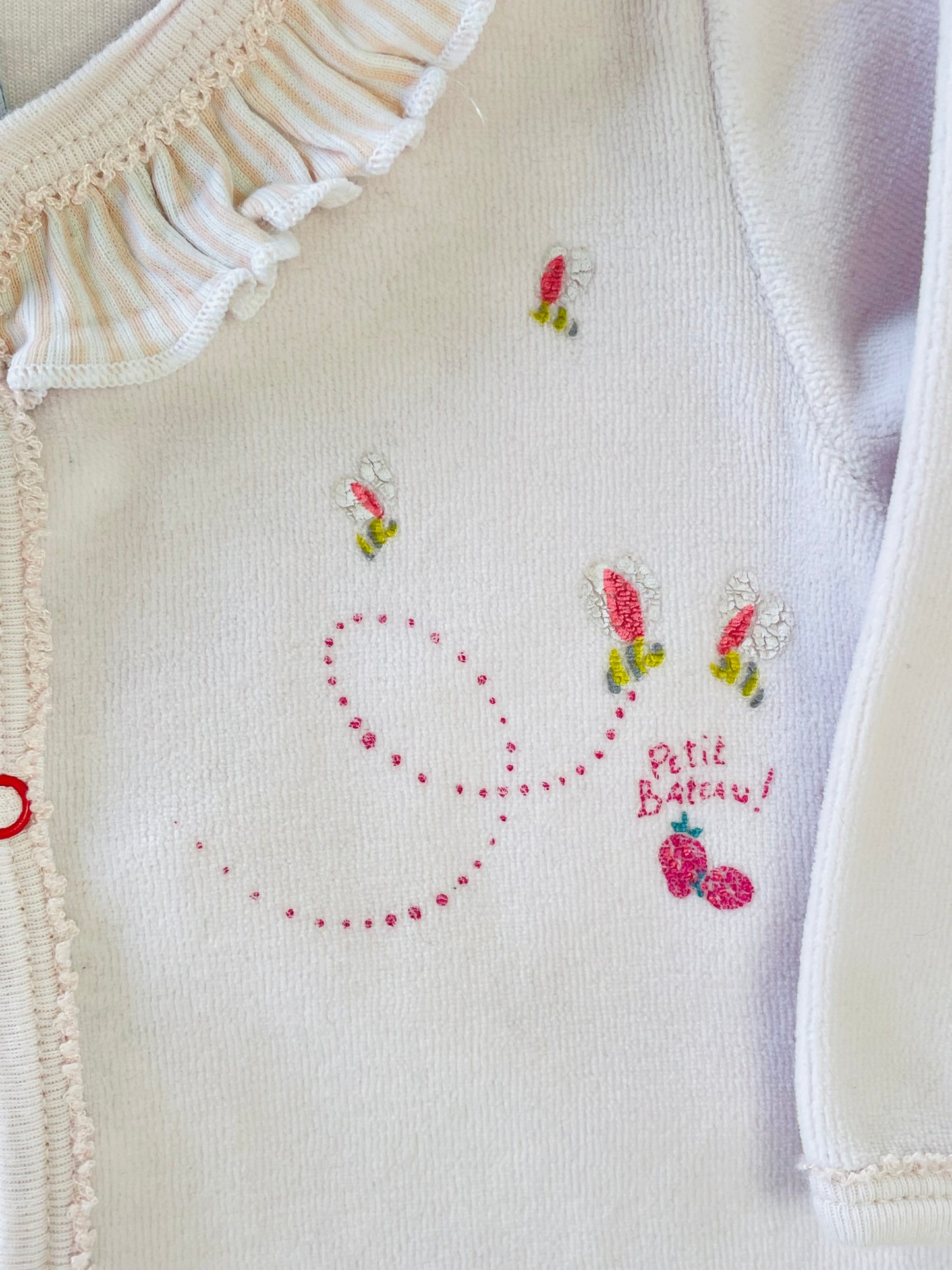 Pyjama velours rose pâle, Petit Bateau