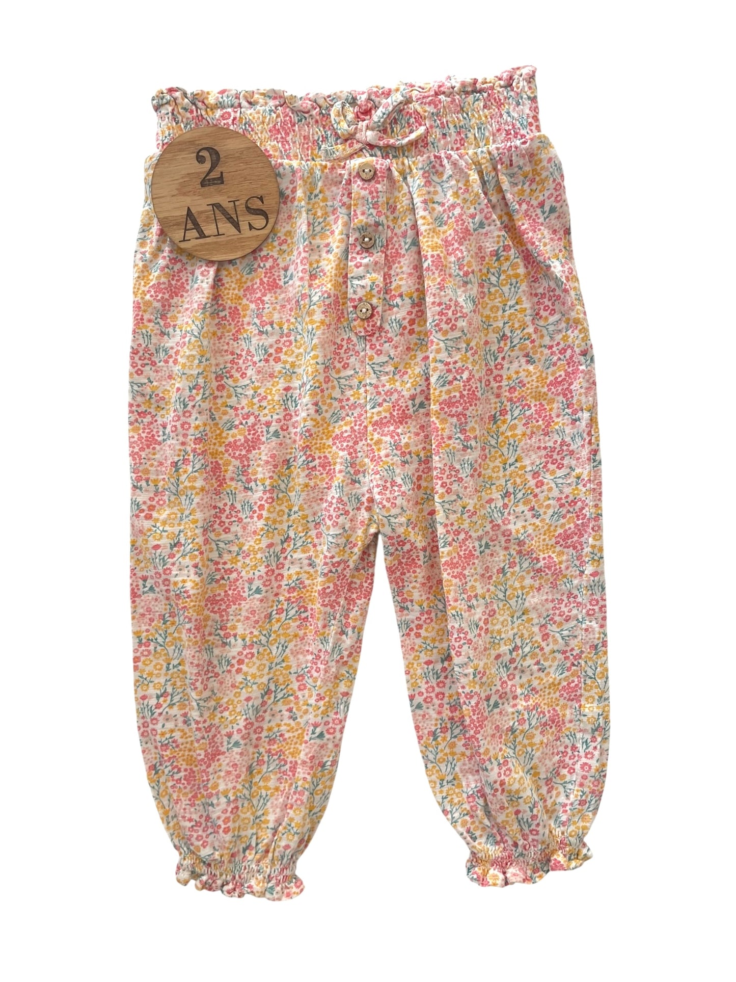 Pantalon fluide fleuri, Kiabi