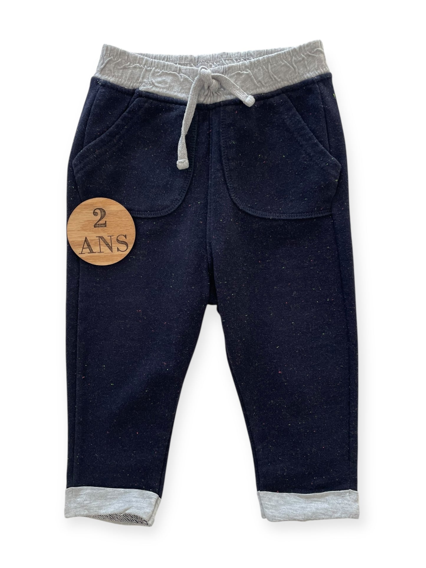 Jogging bleu-marine, points multicolores, TAO