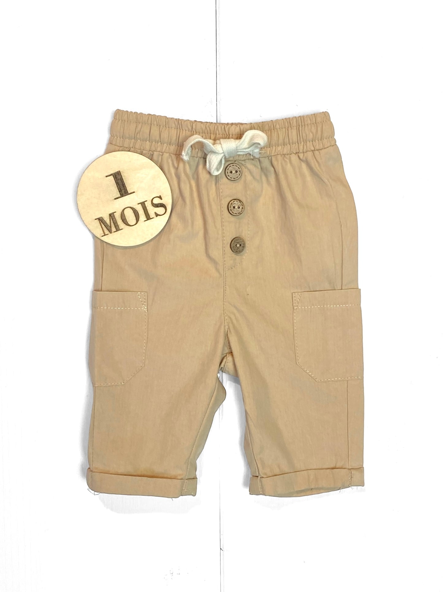 Pantalon en toile, beige, Kiabi