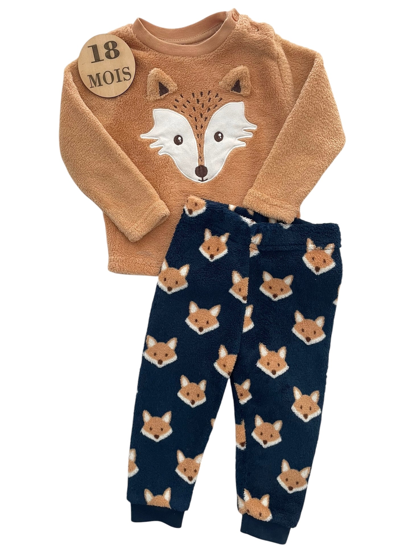 Pyjama 2 pièces, polaire, renard, Primark