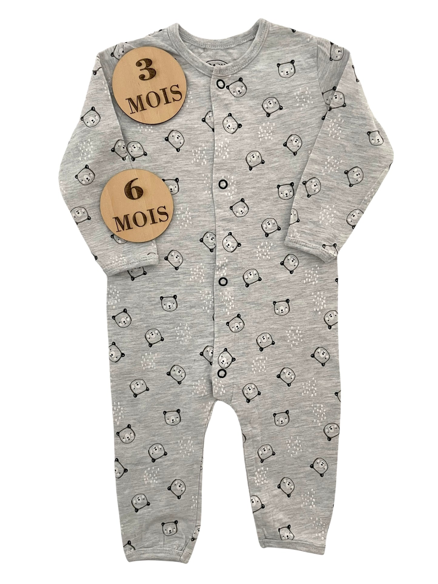 Pyjama coton sans pied, ourson