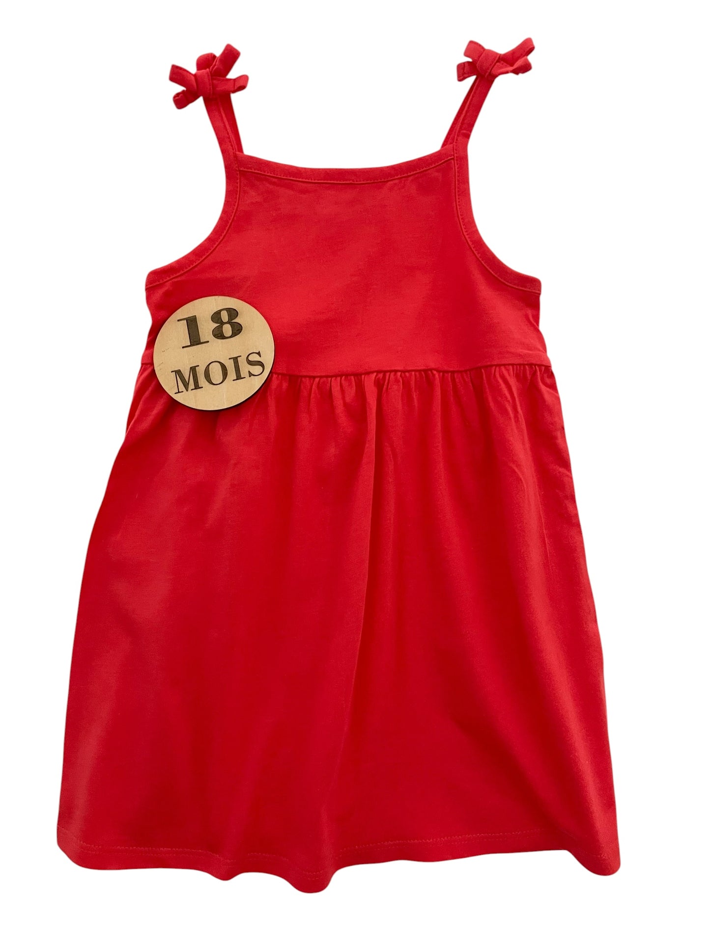 Robe rouge, à bretelles, Kiabi