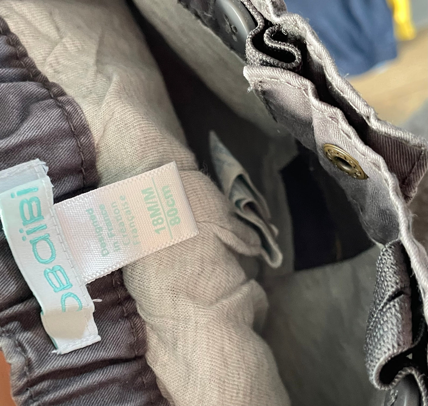 Pantalon en toile doublé, gris, Obaibi