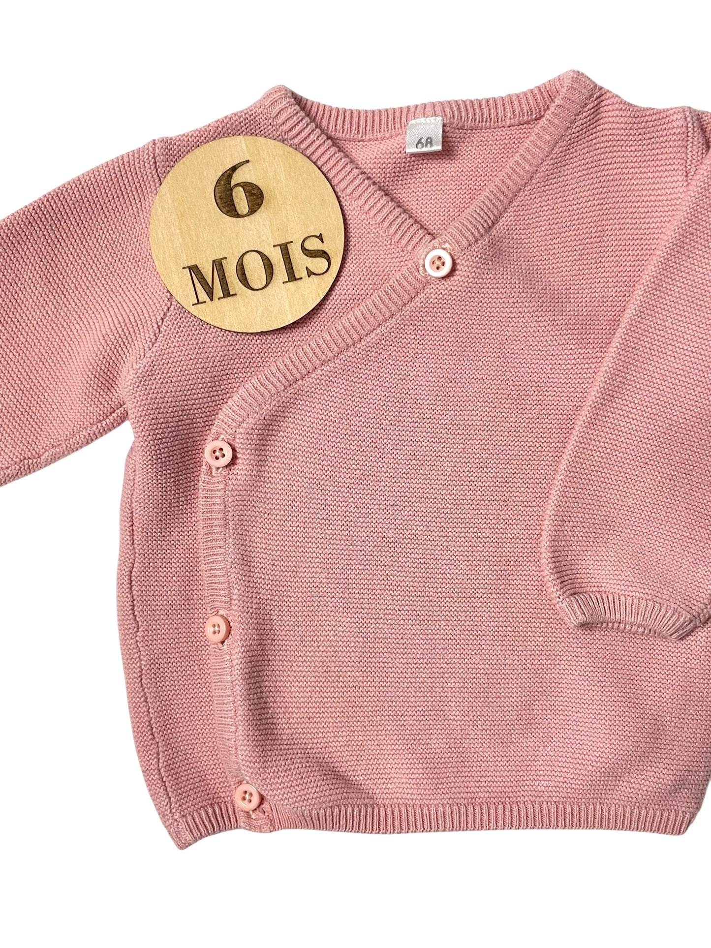 Brassière en mailles, cache-coeur, rose