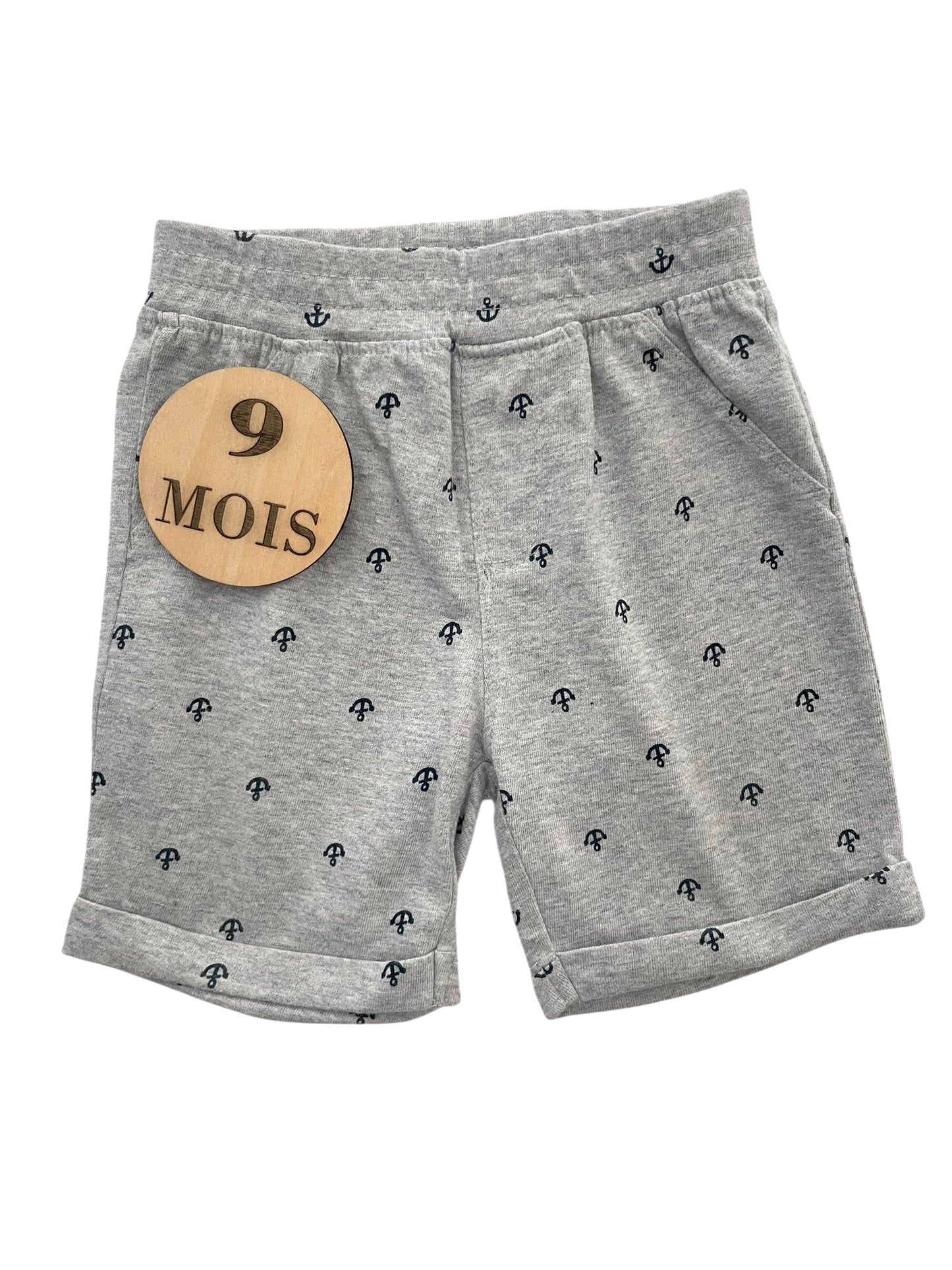 Short coton, gris, TEX