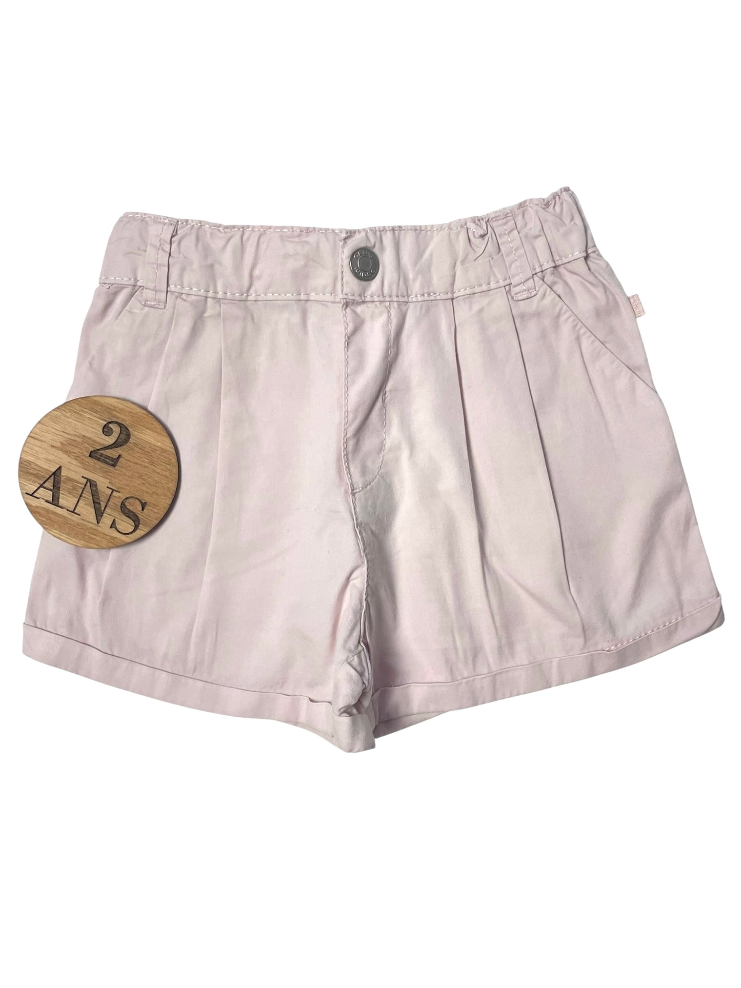 Short en toile, rose pâle, Obaïbi