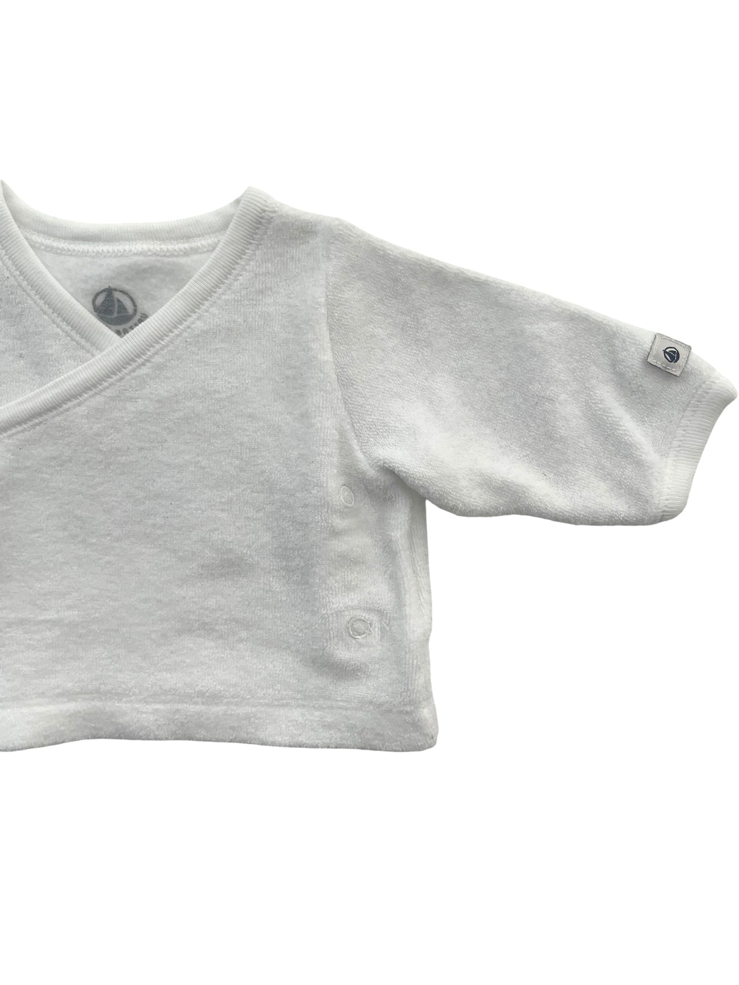 Brassière éponge, blanche, Petit Bateau