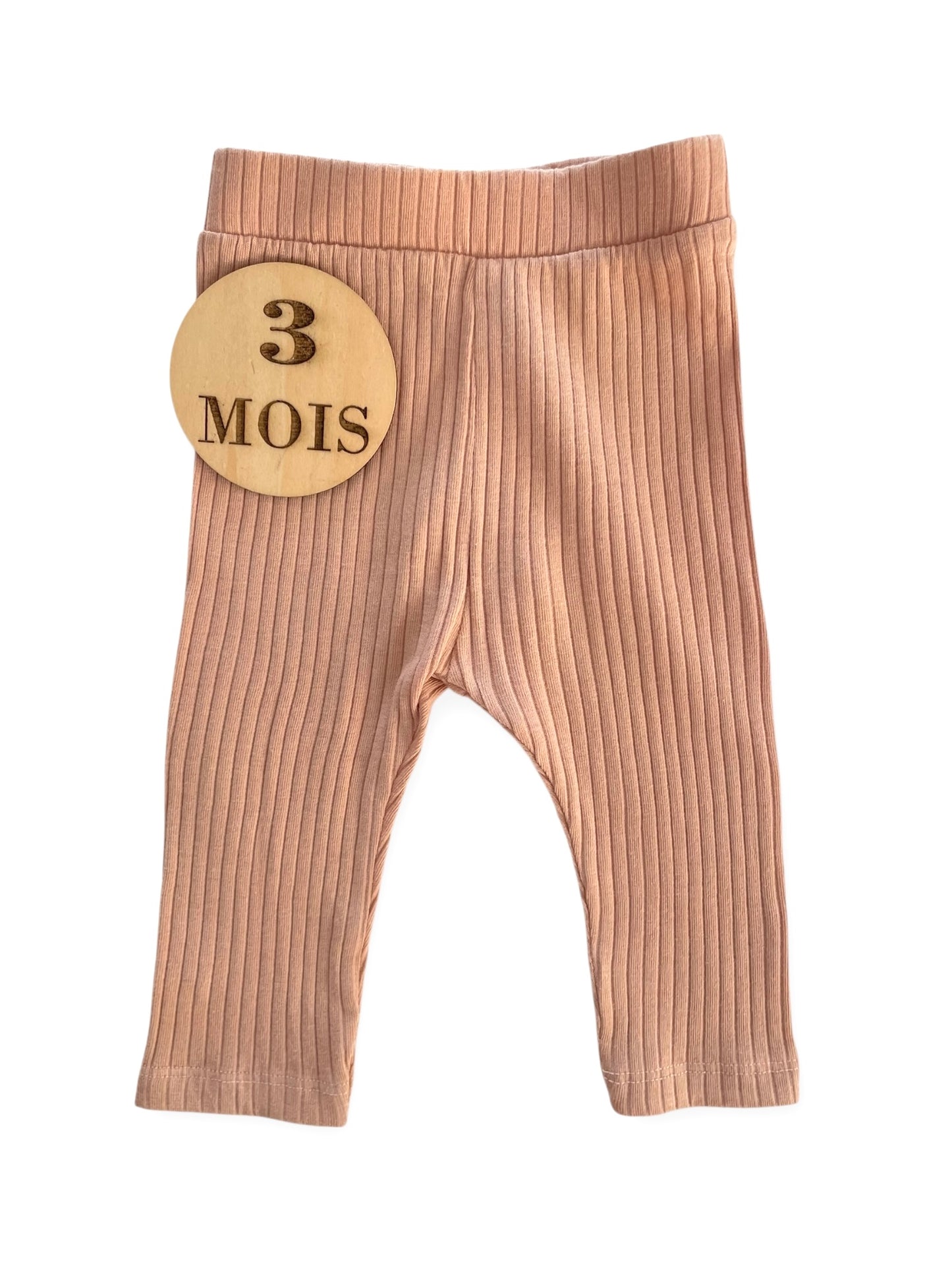 Legging, côtelé, beige / rose, Kiabi