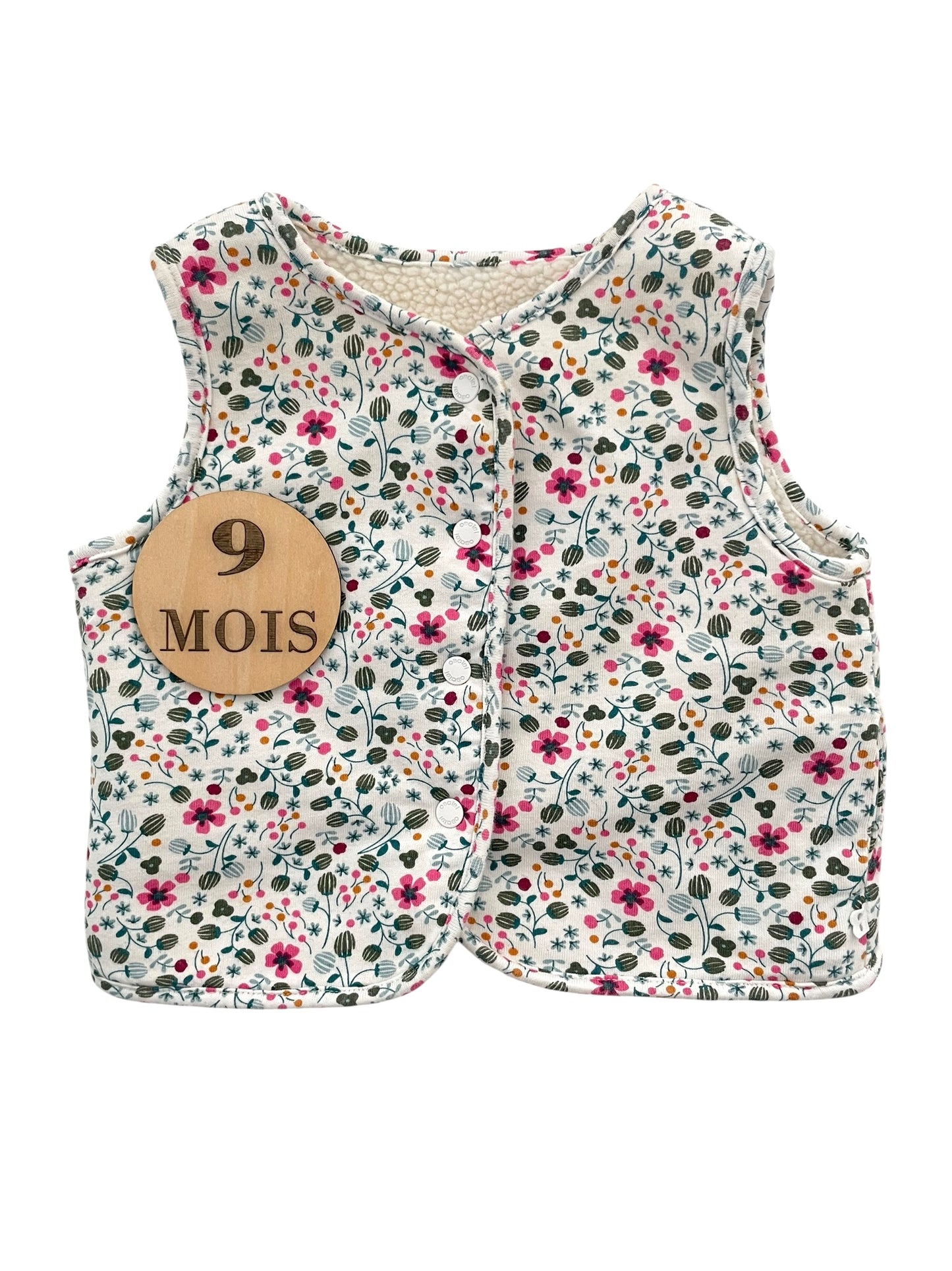 Gilet de berger, réversible / fleuri, Obaïbi