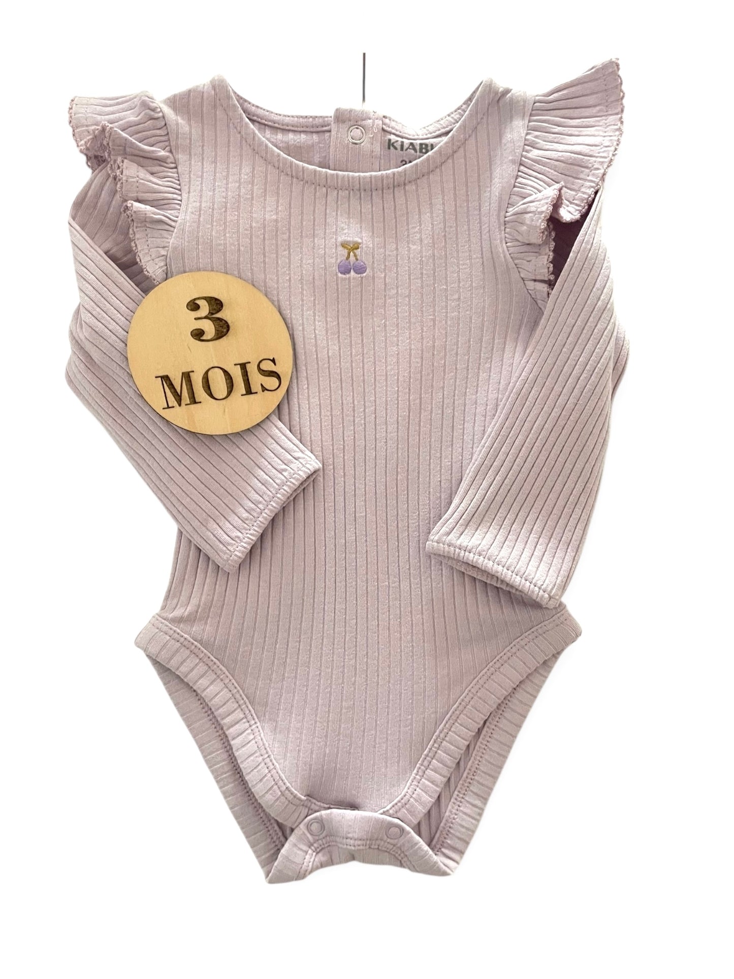 Body / tee-shirt, coton épais, lilas, Kiabi